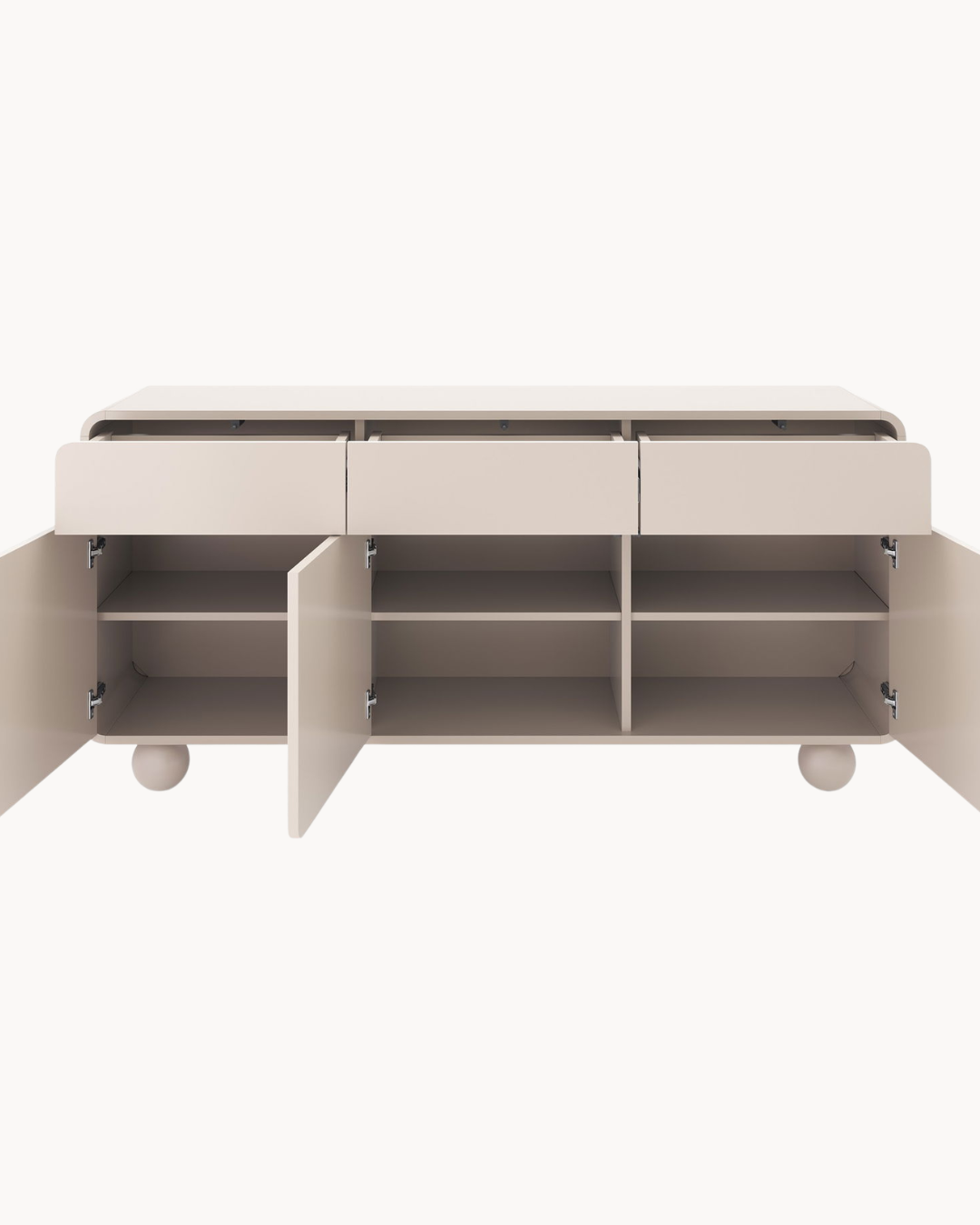 Modern Soft Μπουφές με Καμπύλες σε Minimal Design 160cm Κασμίρ χρώμα - Image 4