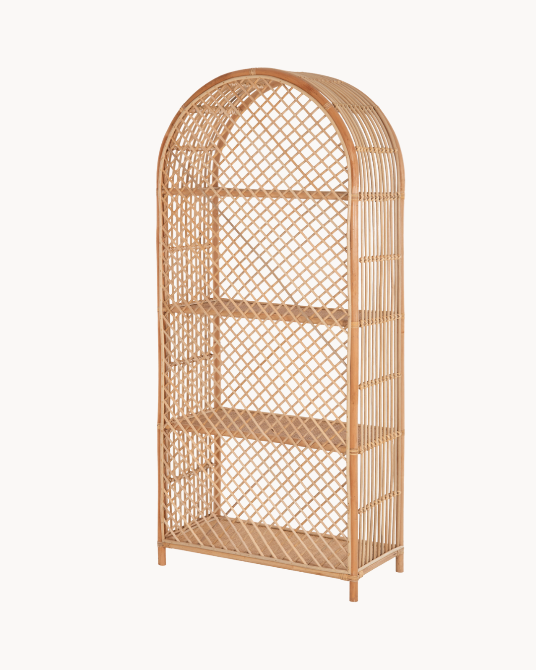 Boho Natural Ραφιέρα από Φυσικό Rattan 182cm - Image 4