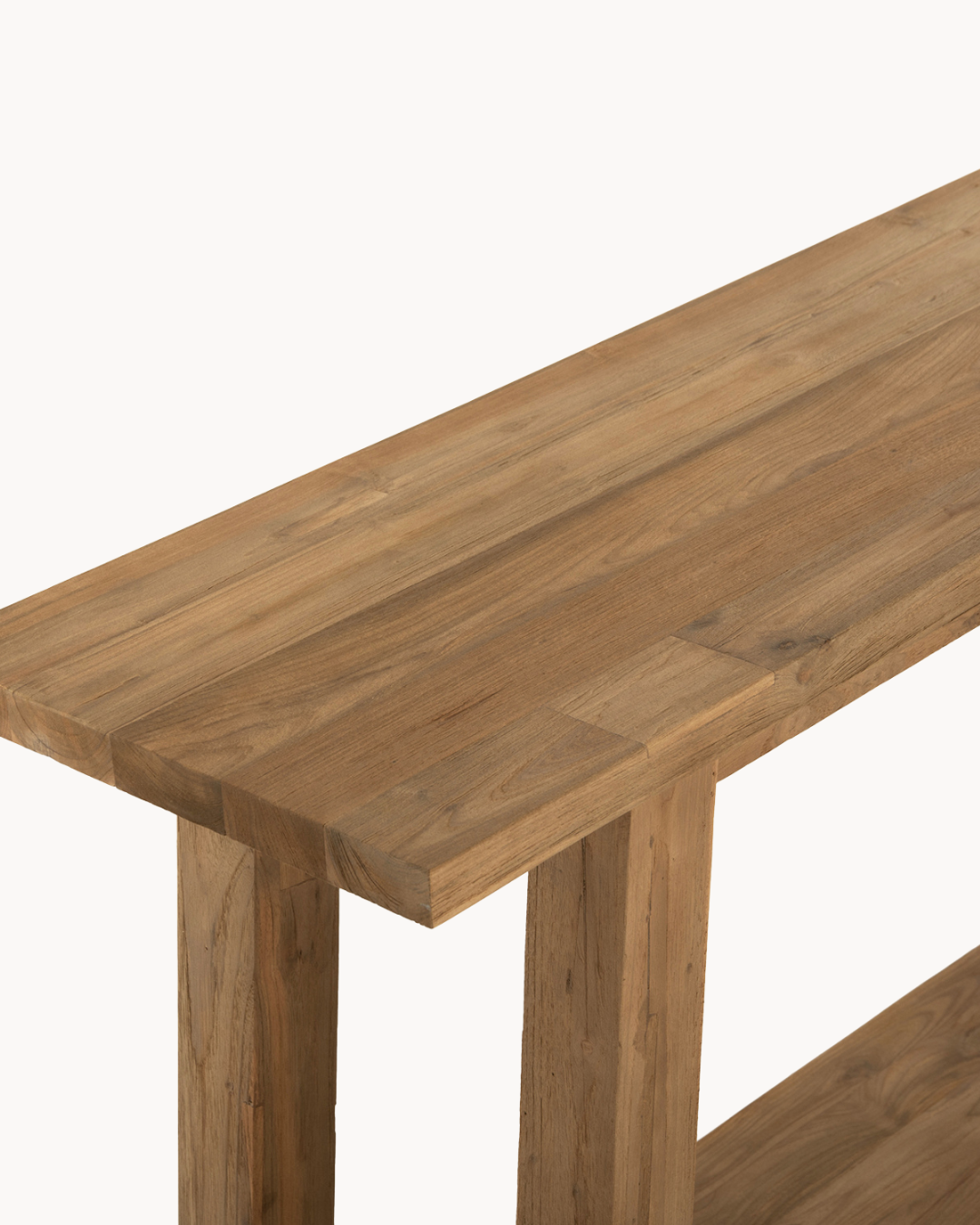 Natural Rustic Κονσόλα από Μασίφ Ανακυκλωμένο Ξύλο Teak 240 cm - Image 4