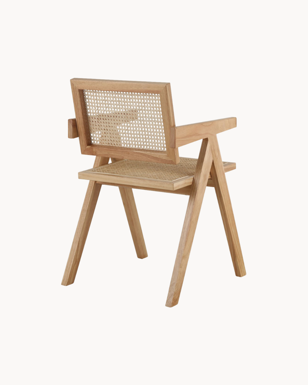 Boho Πολυθρόνα από Μασίφ Ξύλο & Φυσικό Rattan 51cm Φυσικό - Image 6