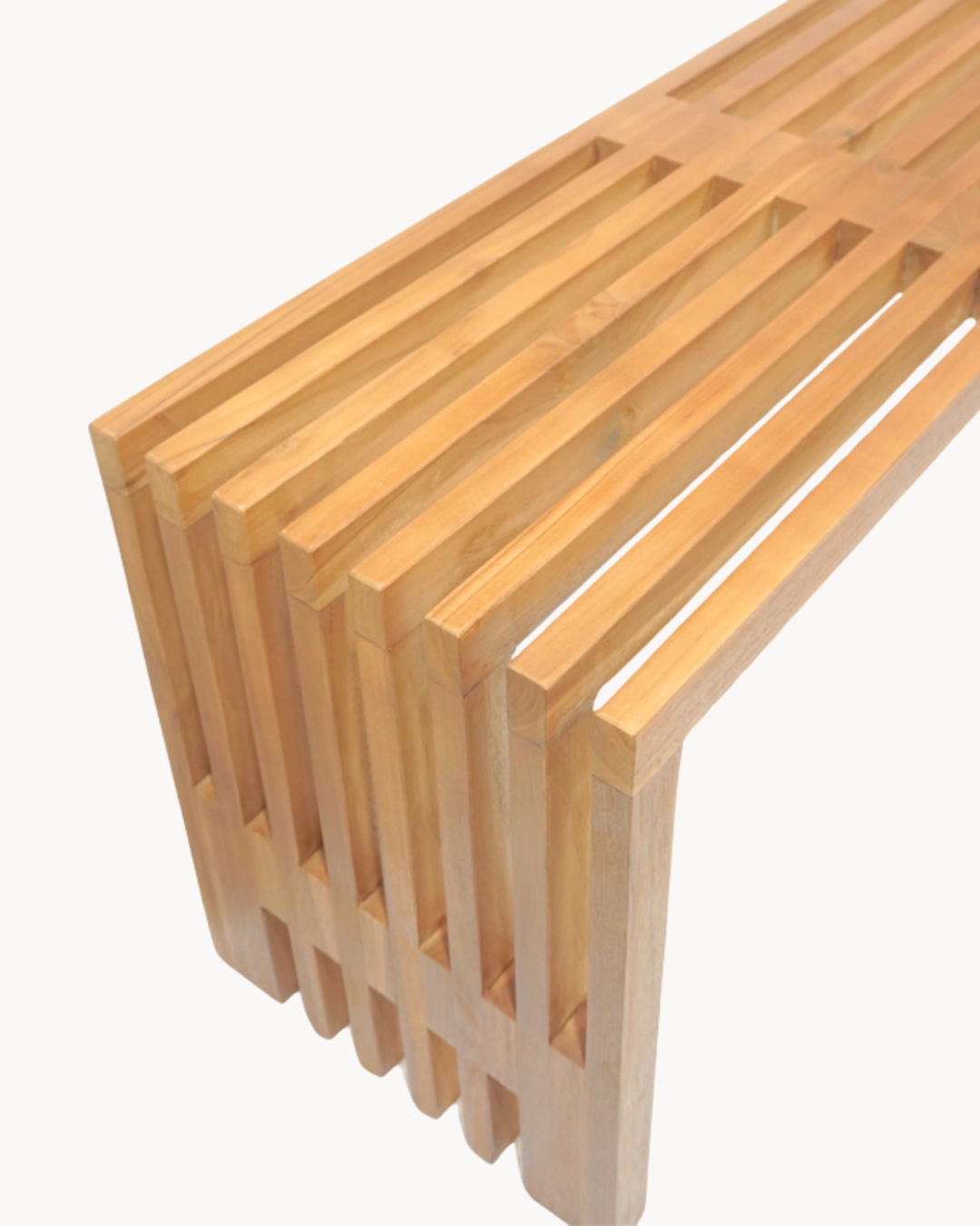 Japandi Organic Παγκάκι Μασίφ Ξύλο Teak 140cm Φυσικό - Image 5