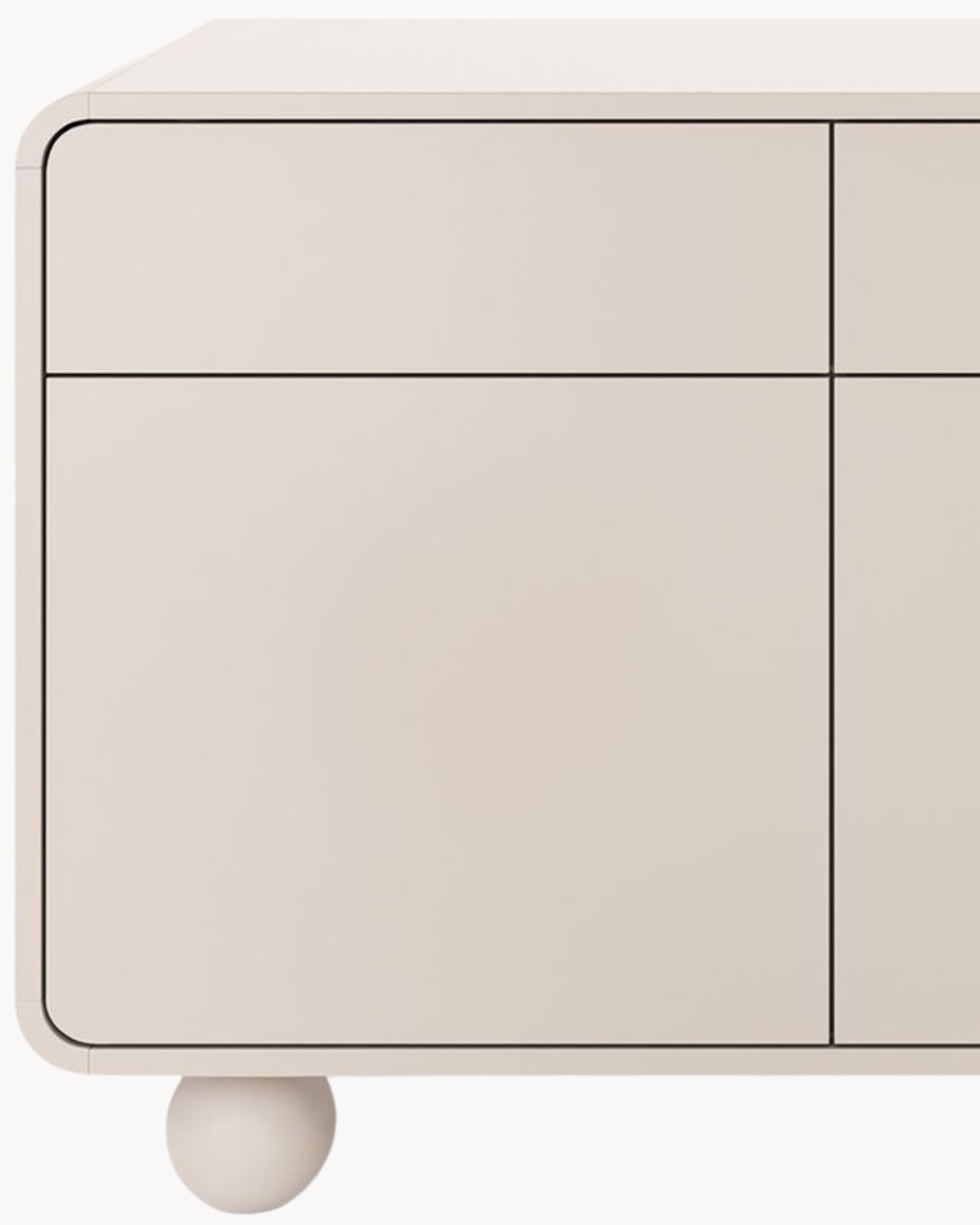 Modern Soft Μπουφές με Καμπύλες σε Minimal Design 160cm Κασμίρ χρώμα - Image 5