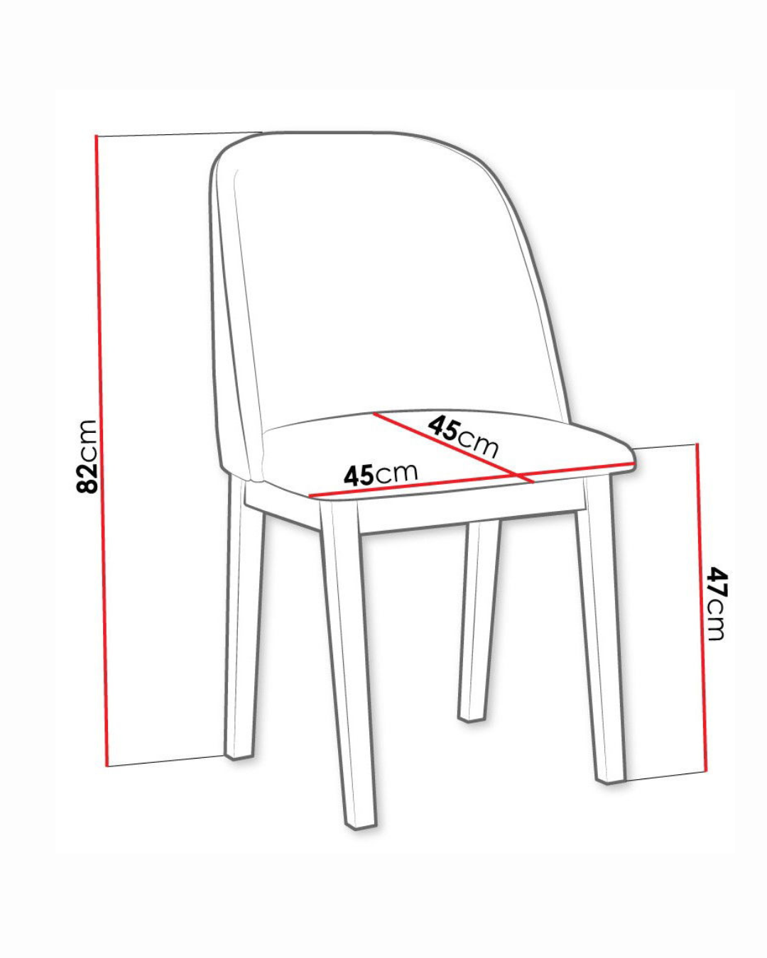 Scandinavian Καρέκλα από Κόντρα Πλακέ 45cm Καφέ - Image 5