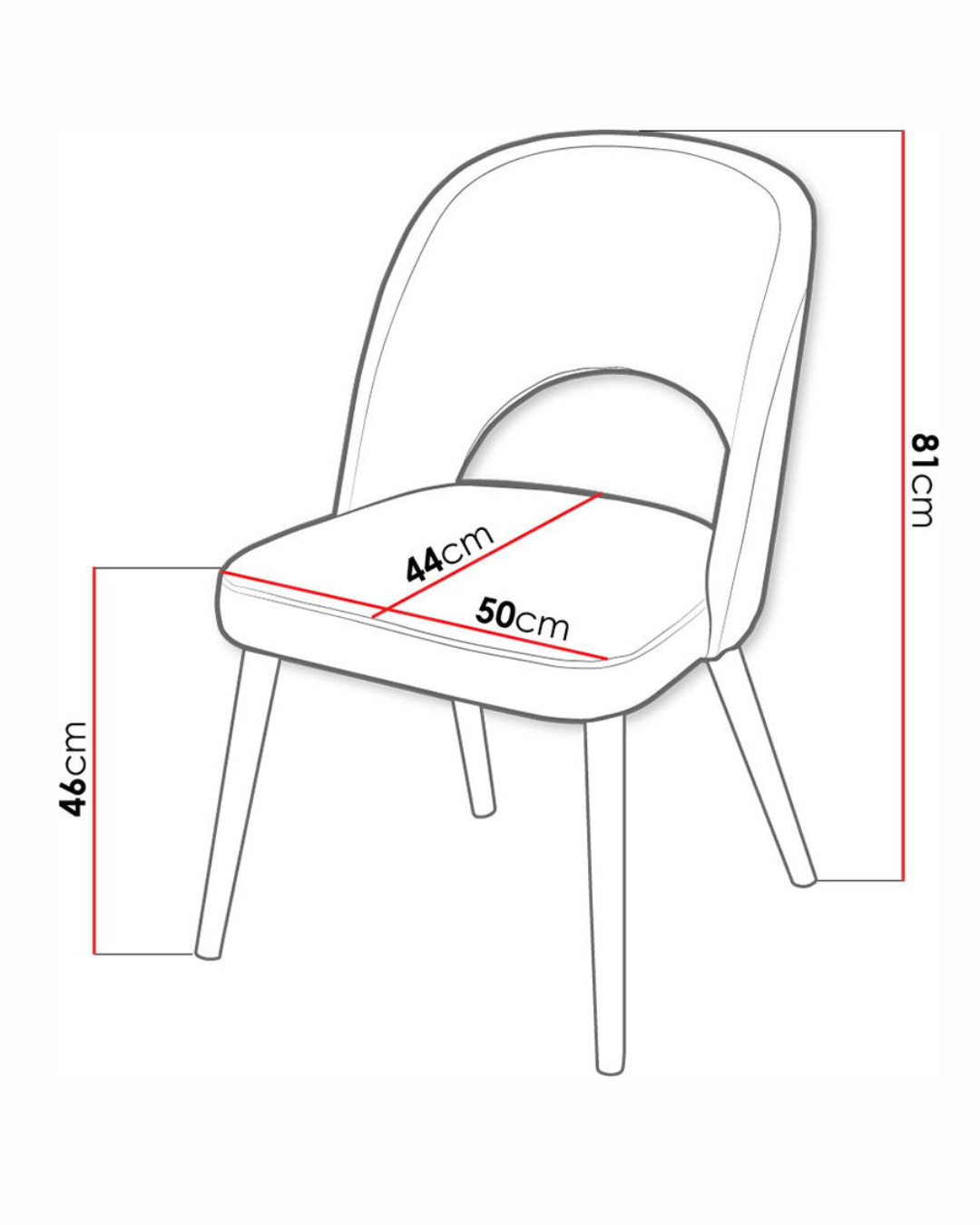 Modern Καρέκλα με Υφασμάτινο Κάθισμα 50cm Μπεζ - Image 5