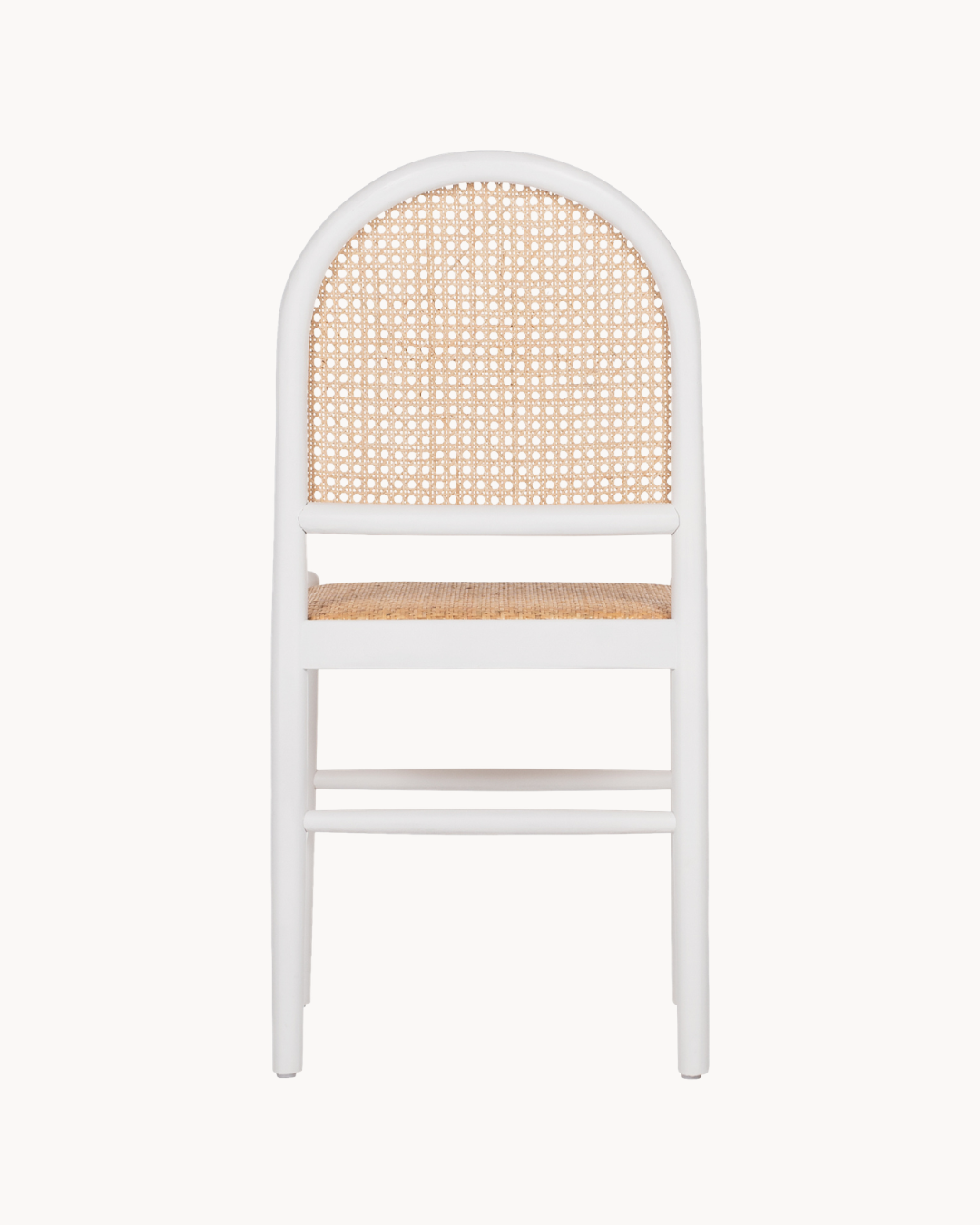 French Bistro Καρέκλα από Μασίφ Οξιά & Rattan 43cm Λευκό - Image 7