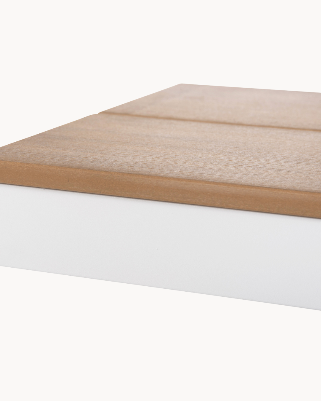 Modern Παγκάκι Αλουμινίου/Polywood Λευκό - Φυσικό Ξύλο 150 cm - Image 5