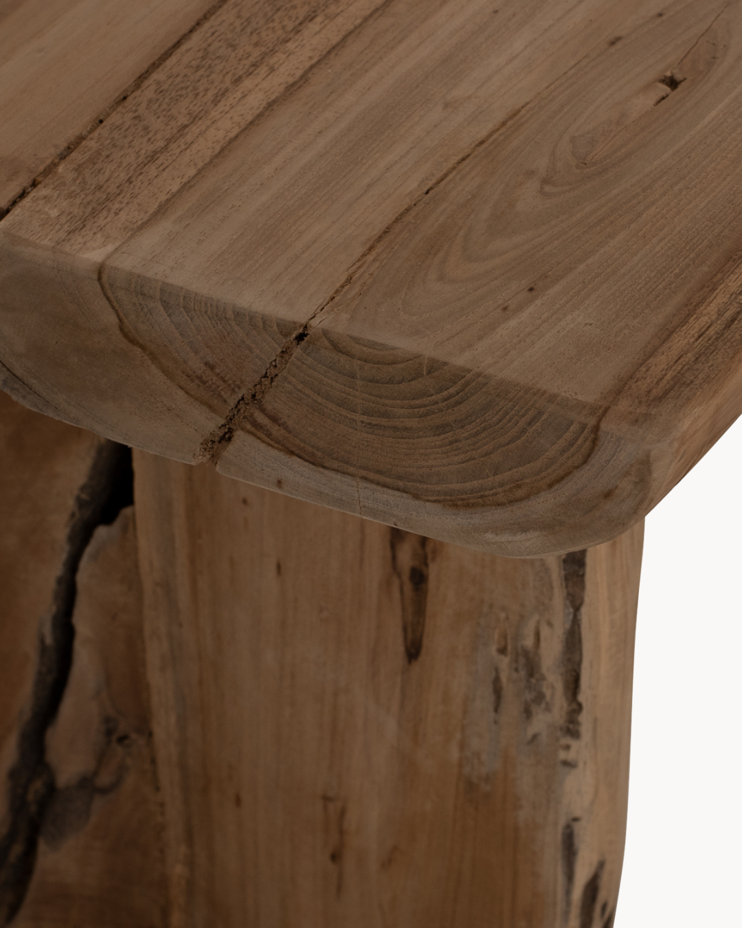 Rustic Organic Παγκάκι Μασίφ Ξύλο Teak 80cm Καφέ - Image 6