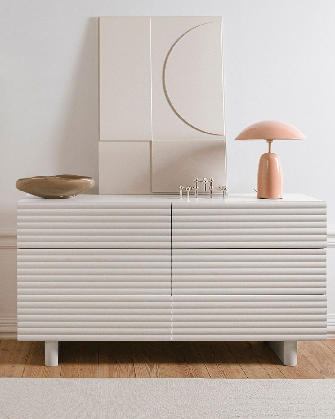 Modern Architectural Μπουφές με Ραβδώσεις σε Κασμίρ Χρώμα 150cm - Image 2