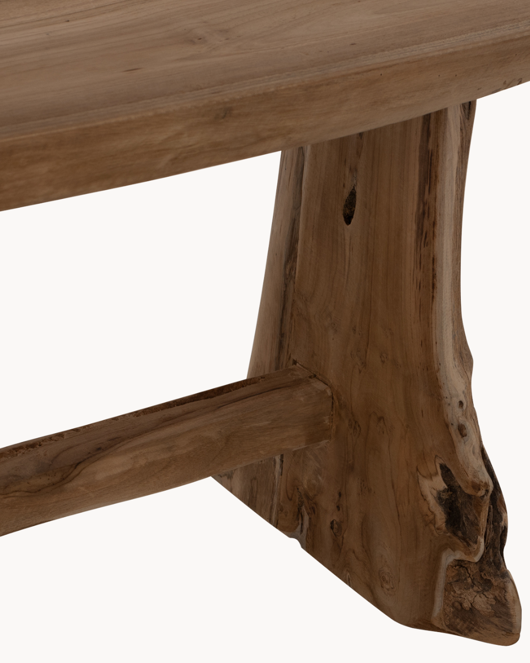 Rustic Organic Παγκάκι Μασίφ Ξύλο Teak 80cm Καφέ - Image 5