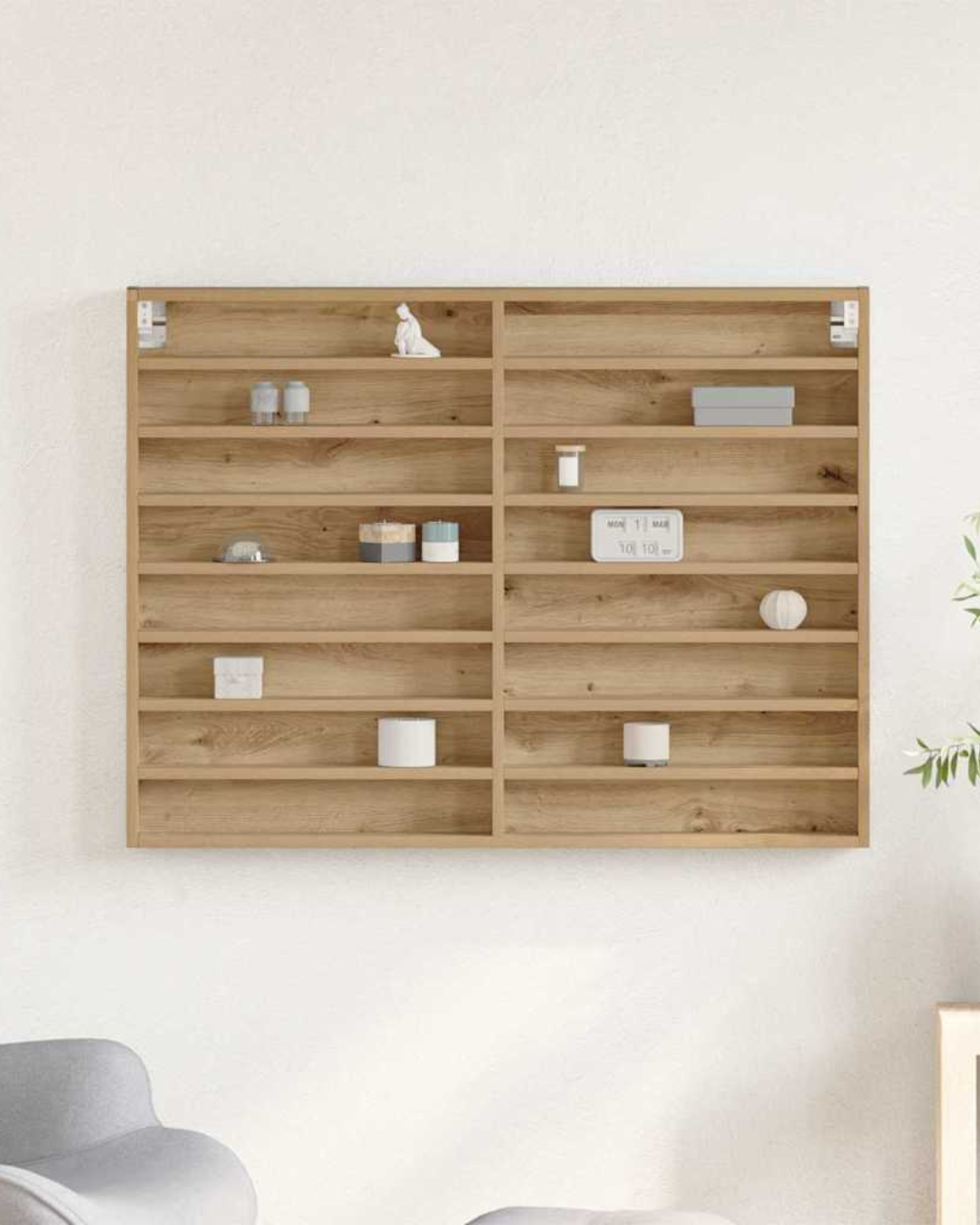 Modern Minimal Ραφιέρα Τοίχου 4 μεγέθη σε Artisan Oak 100cm - Image 4