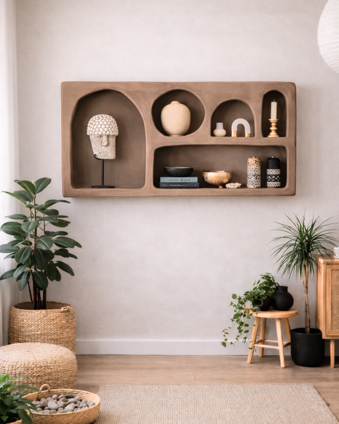 Island Mediterranean Ράφι Τοίχου Cement effect από MDF 120cm - Image 2