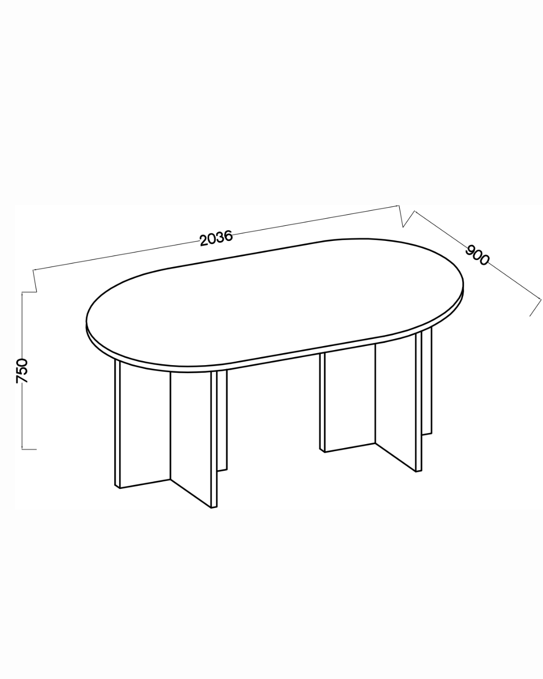 Modern Minimal Τραπέζι Τραπεζαρίας 203,6 εκ. Καρυδί - Image 7