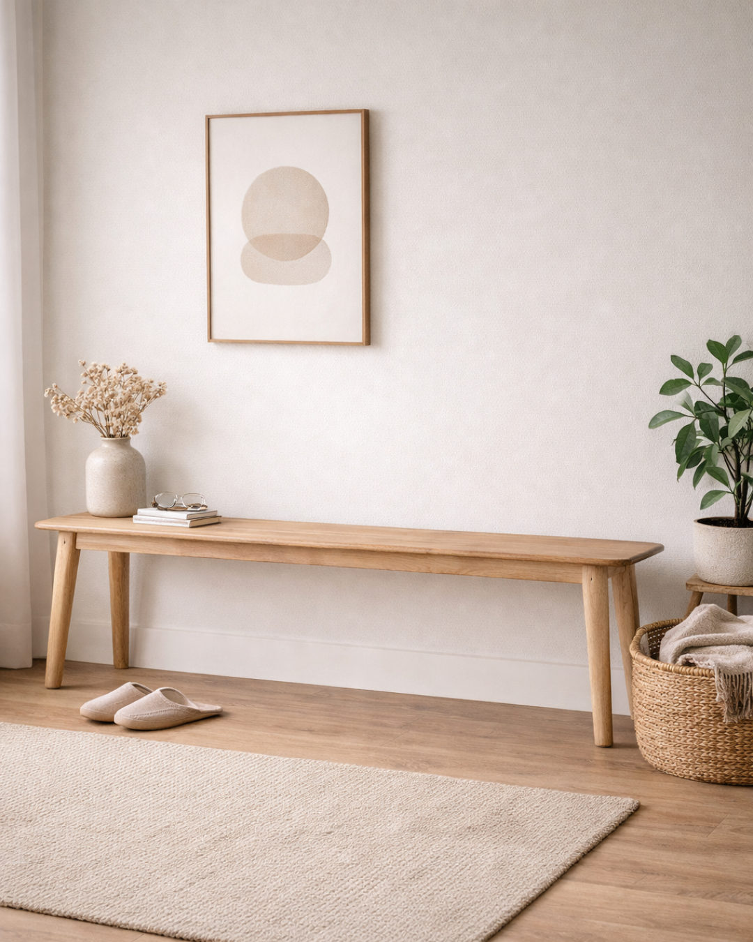 Minimal Παγκάκι Μασίφ Ξύλο Μάνγκο 160cm Φυσικό - Image 2