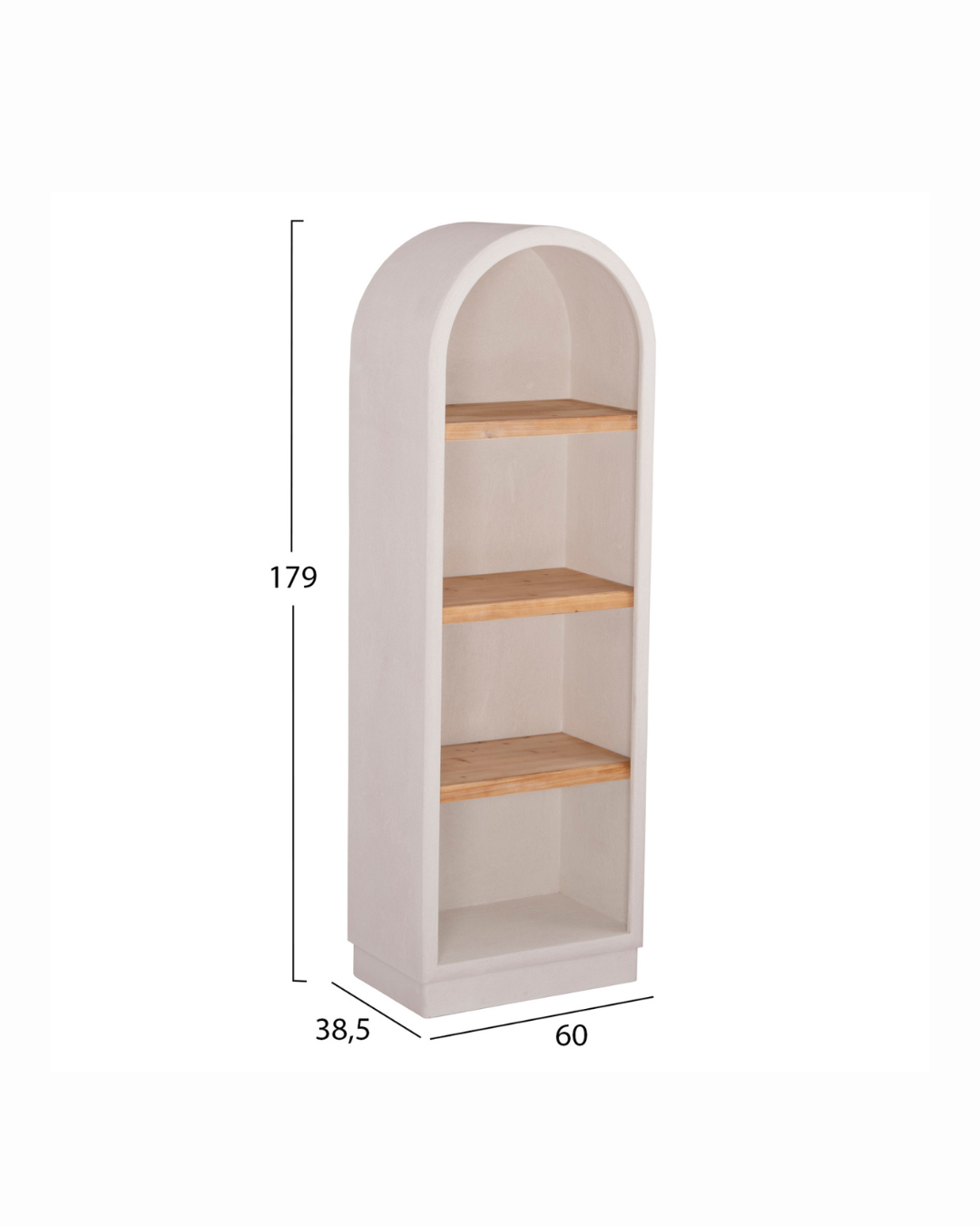 Island Boho Cement Look Ραφιέρα από MDF & Ξύλο Ελάτου 179cm - Image 8