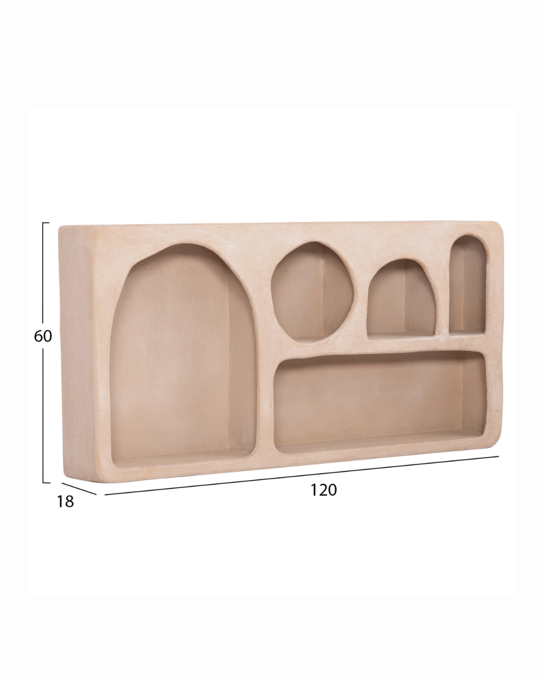 Island Mediterranean Ράφι Τοίχου Cement effect από MDF 120cm - Image 8
