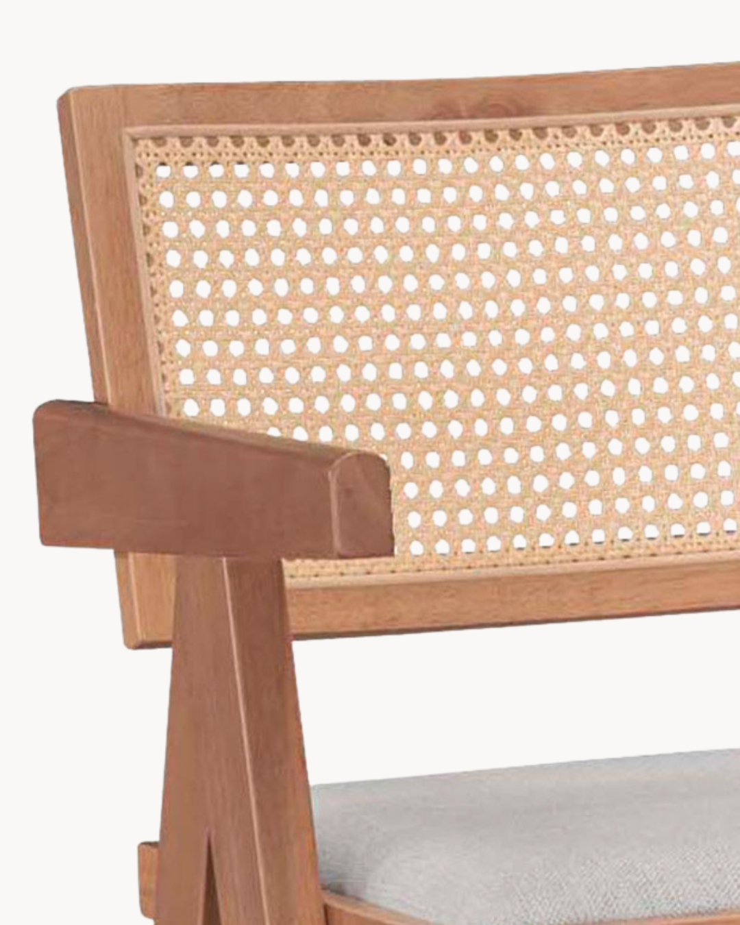 Modern Σκαμπό Μπαρ με Μπράτσα από Rubberwood 70cm - Image 3