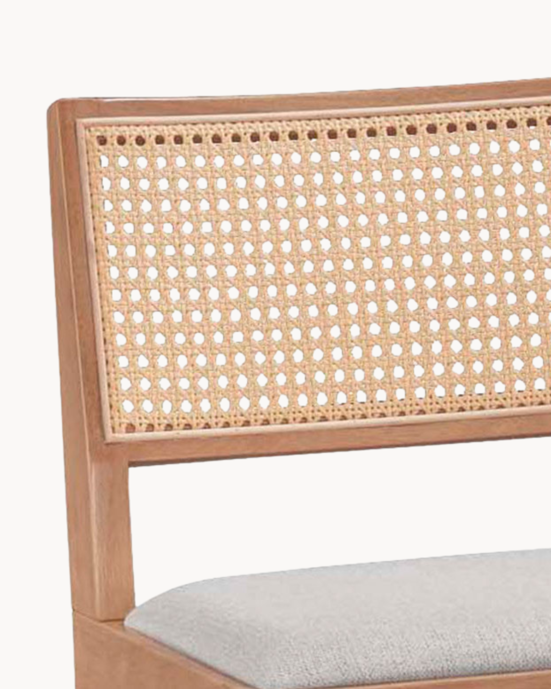 Modern Σκαμπό Μπαρ από Rubberwood με Rattan 70cm - Image 3