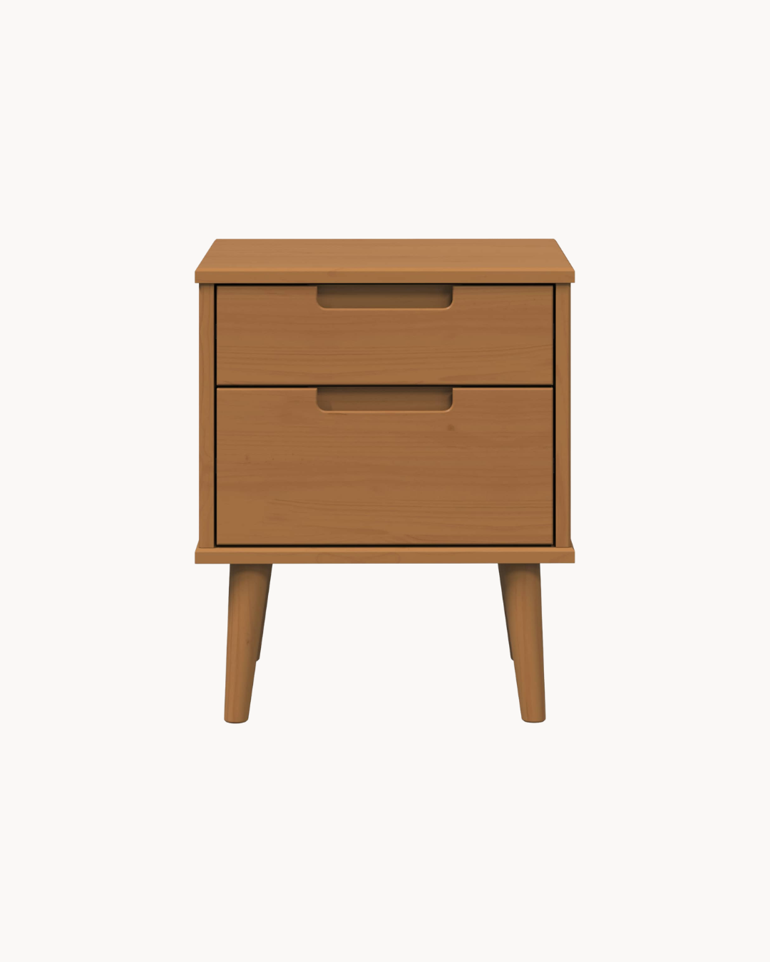 Minimal Κομοδίνο από Μασίφ Ξύλο Πεύκου 40x35x48εκ καραμέλα - Image 3