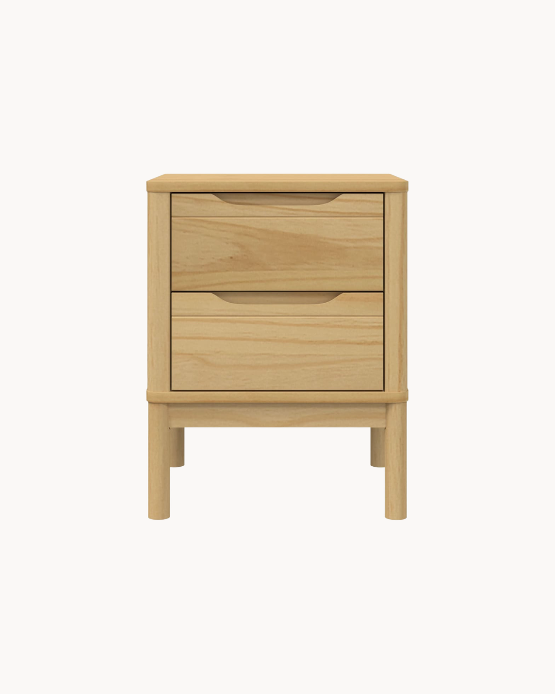 Scandi Κομοδίνο από Μασίφ Ξύλο Πεύκου FLORO 45x39x57εκ φυσικό - Image 3