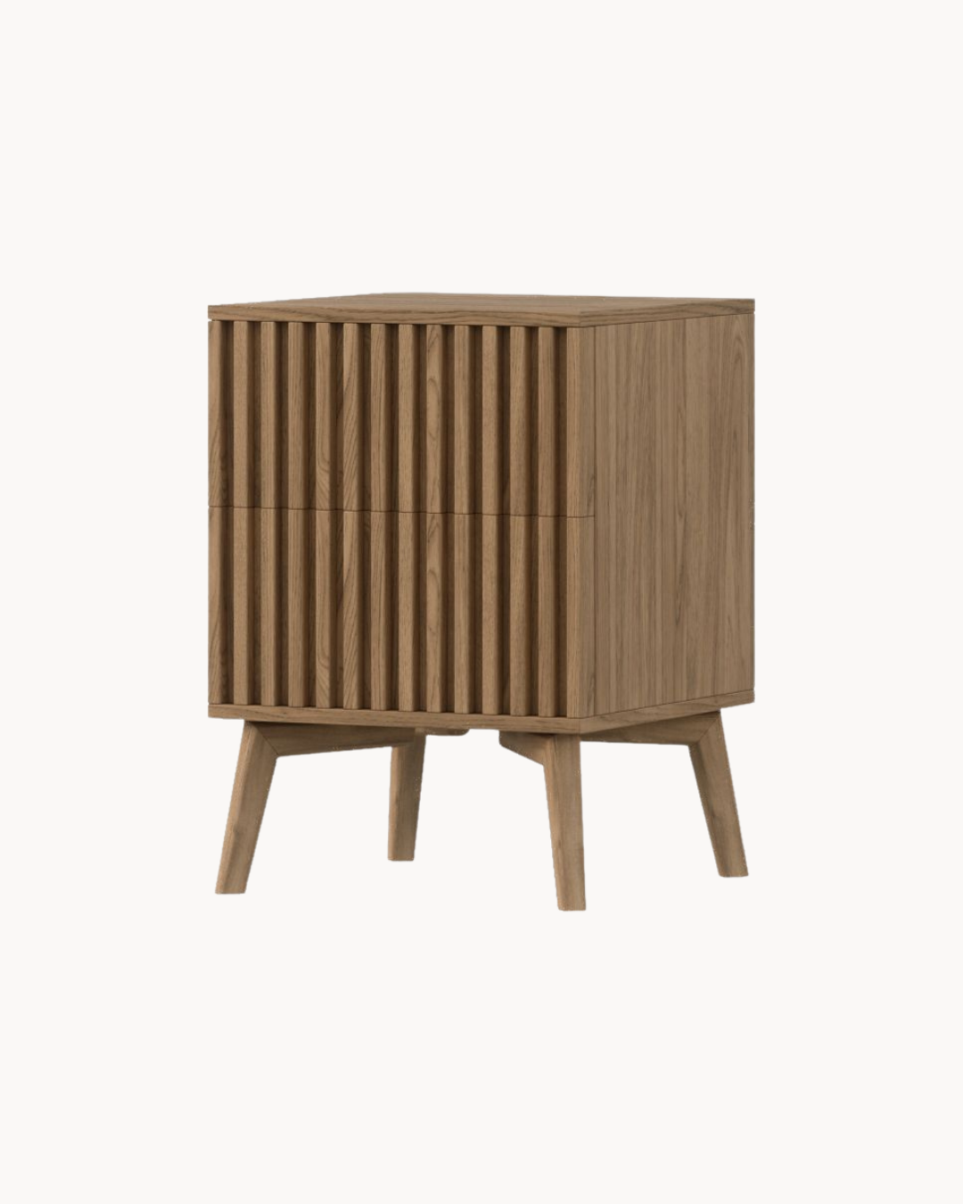 Modern Κομοδίνο Με Δύο συρτάρια 40x40x52εκ Καφέ - Image 5