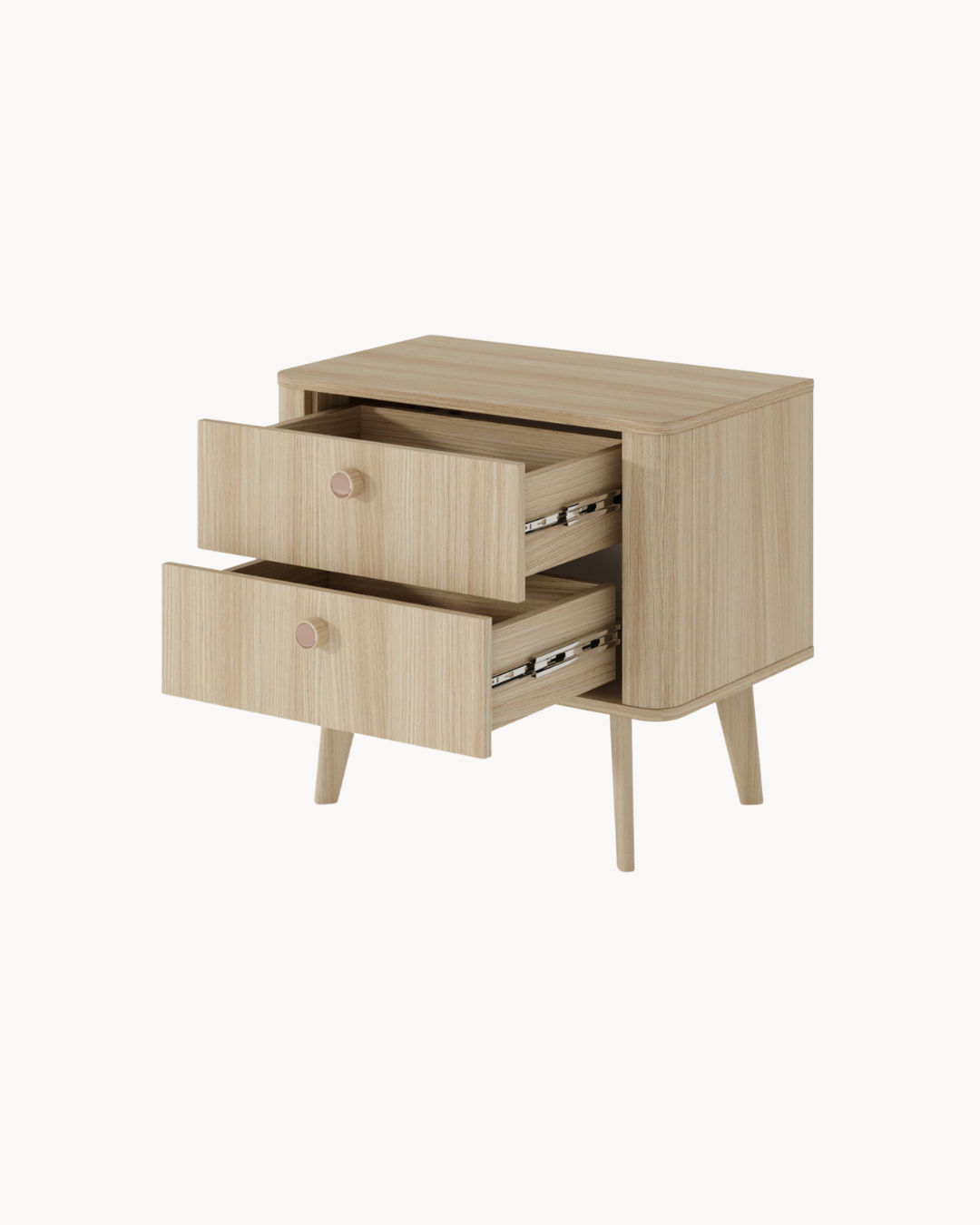 Scandi Modern Κομοδίνο 63,2x38x57,3εκ Φυσικό - Image 5