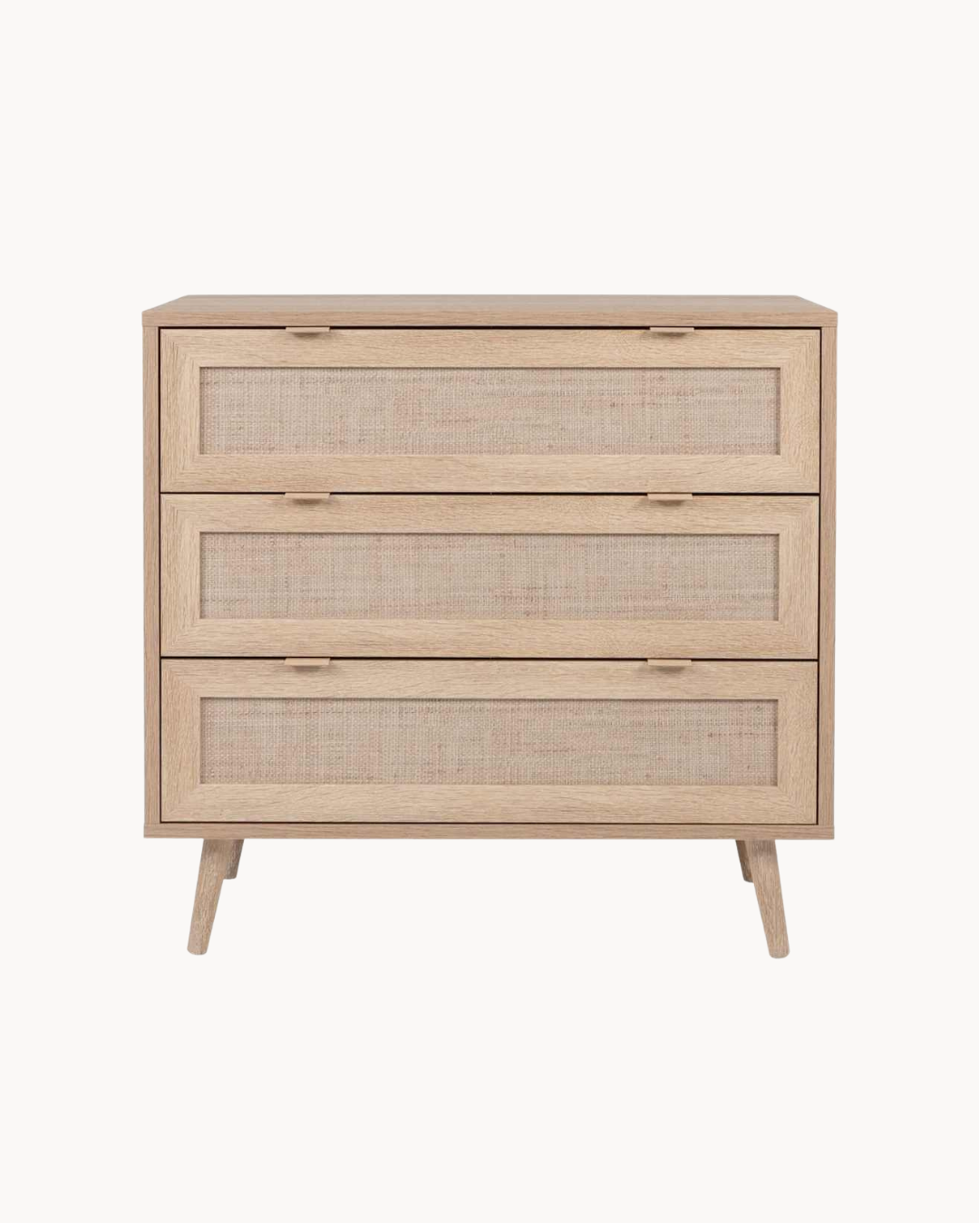 Boho Συρταριέρα Με 3 Rattan Συρτάρια 80x40x80εκ φυσικό - Image 4