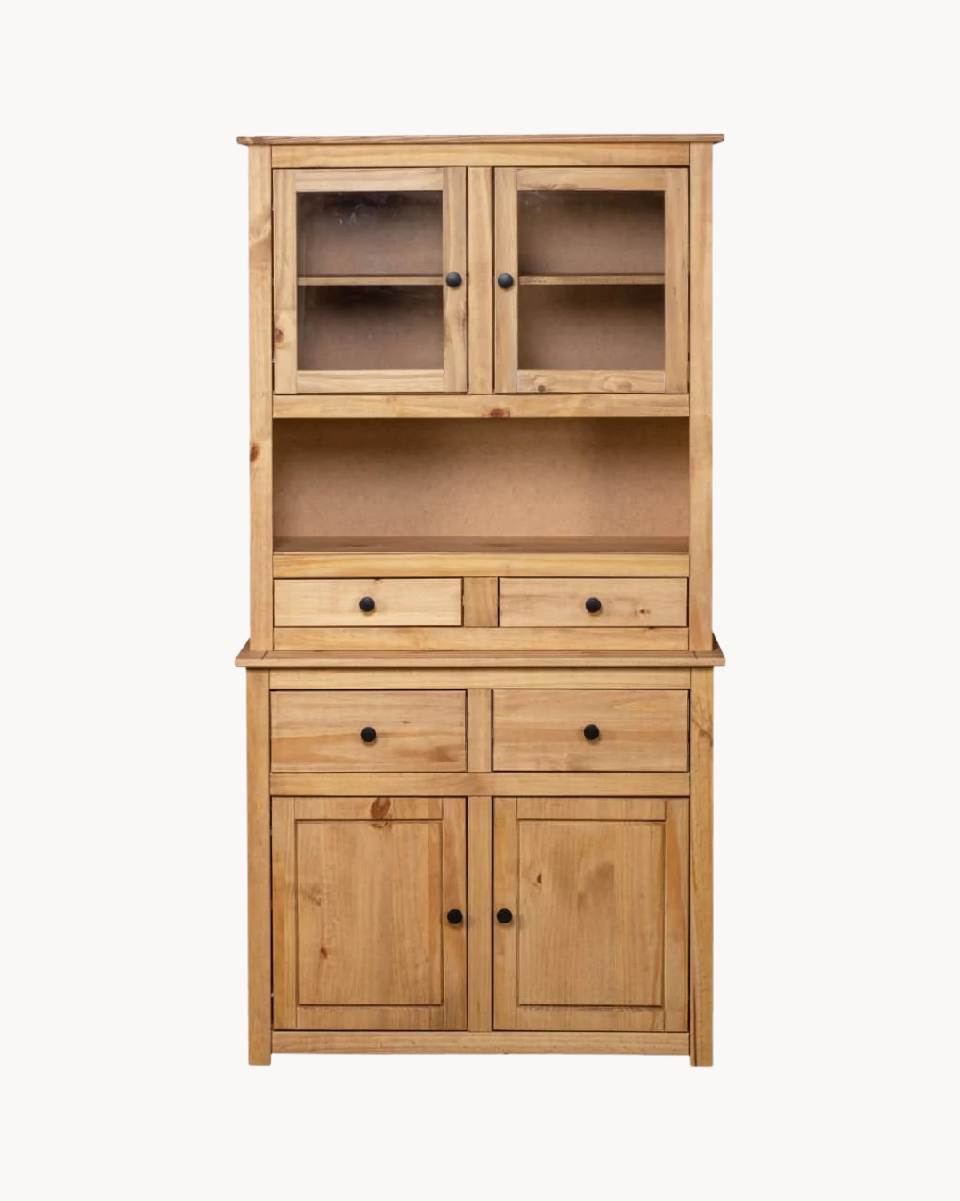 Rustic Modern Βιτρίνα Σκευοθήκη 93cm Φυσικό - Image 3