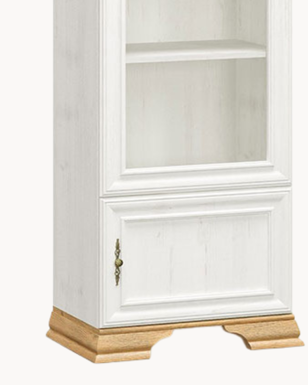Vintage Classic Βιτρίνα Στήλη Jaden 70,5cm με Γυάλινη Πρόσοψη Λευκό - Image 4