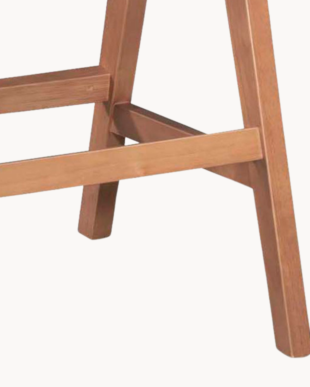 Modern Σκαμπό Μπαρ με Μπράτσα από Rubberwood 70cm - Image 4