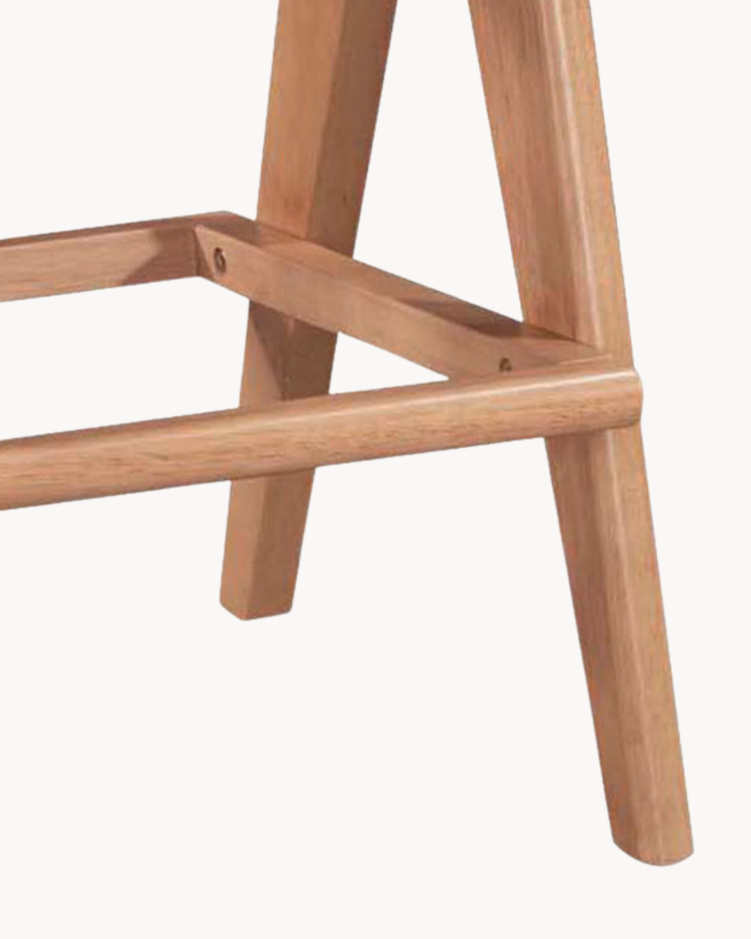 Modern Σκαμπό Μπαρ από Rubberwood με Rattan 70cm - Image 4