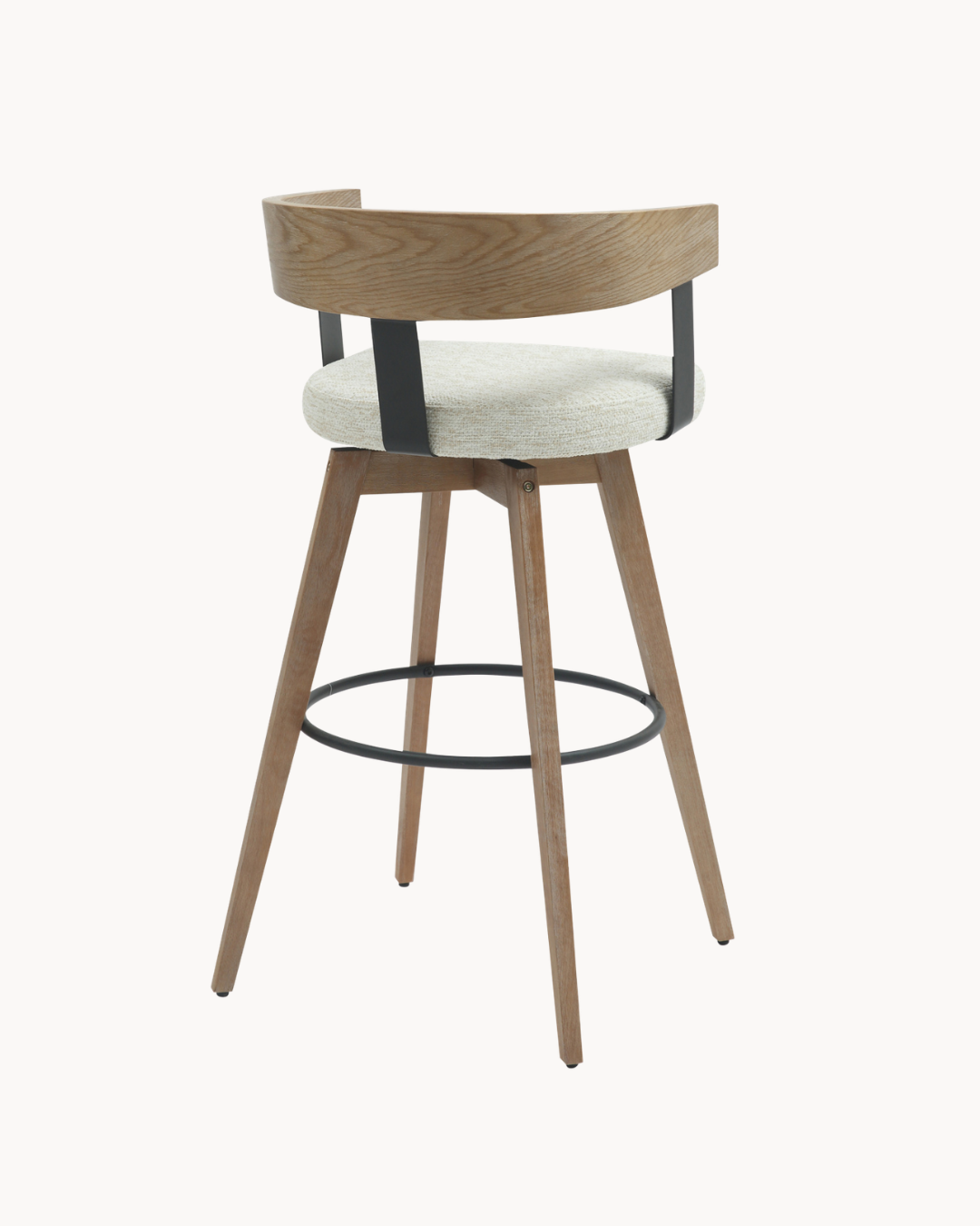 Modern Σκαμπό Μπαρ Περιστρεφόμενο σε Εκρού 74.5cm - Image 5