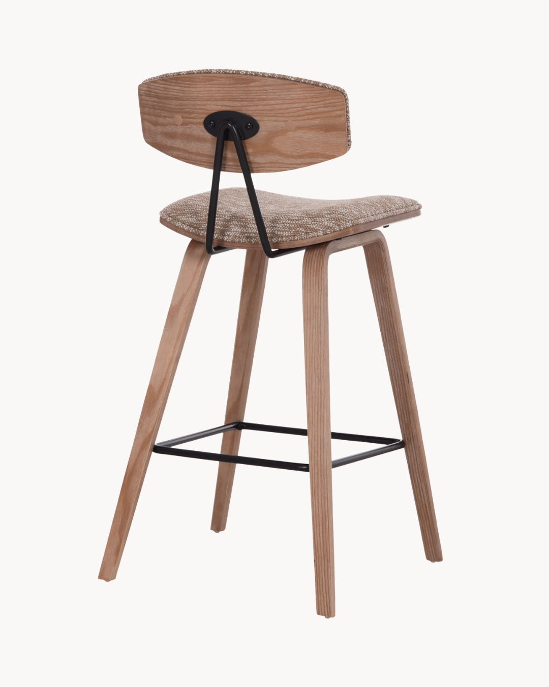 Modern Σκαμπό Μπαρ από Plywood Θαλάσσης σε Καφέ 67cm - Image 5