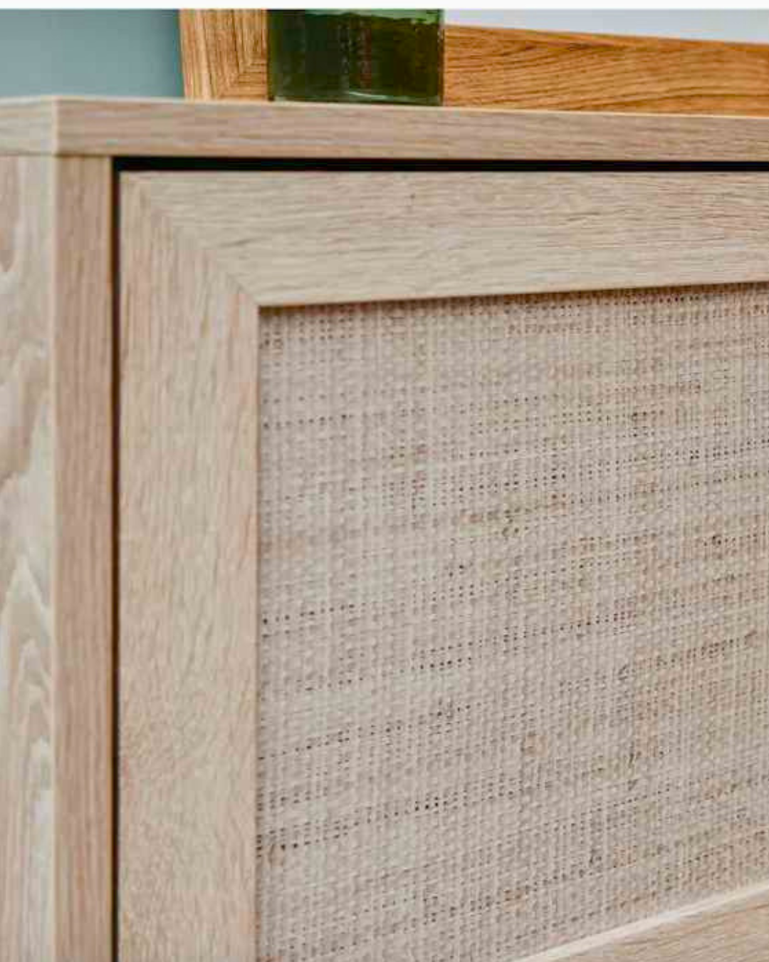 Boho Συρταριέρα Με 3 Rattan Συρτάρια 80x40x80εκ φυσικό - Image 6