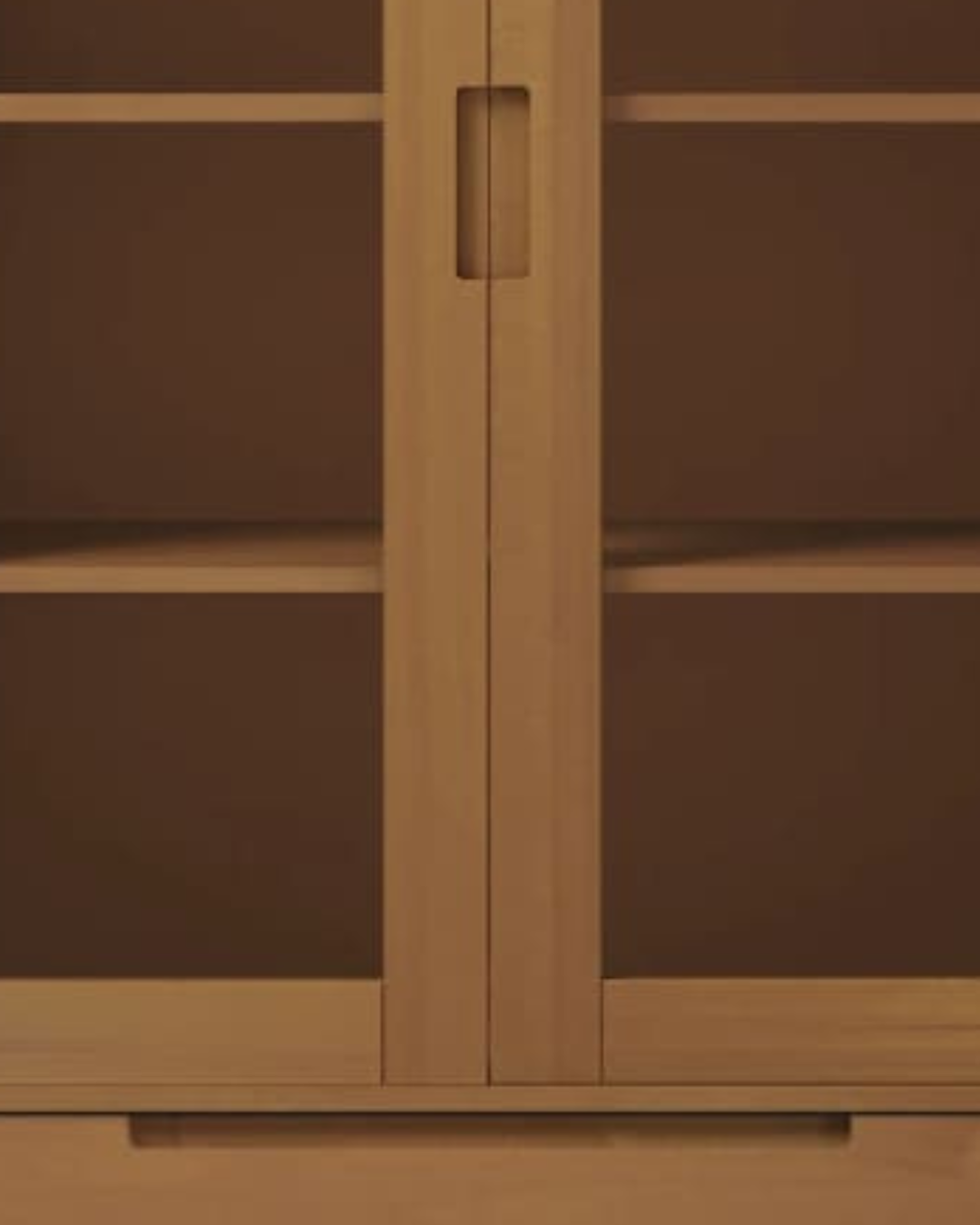 Scandinavian Βιτρίνα Μασίφ Ξύλο Πεύκου 90cm Καφέ - Image 6