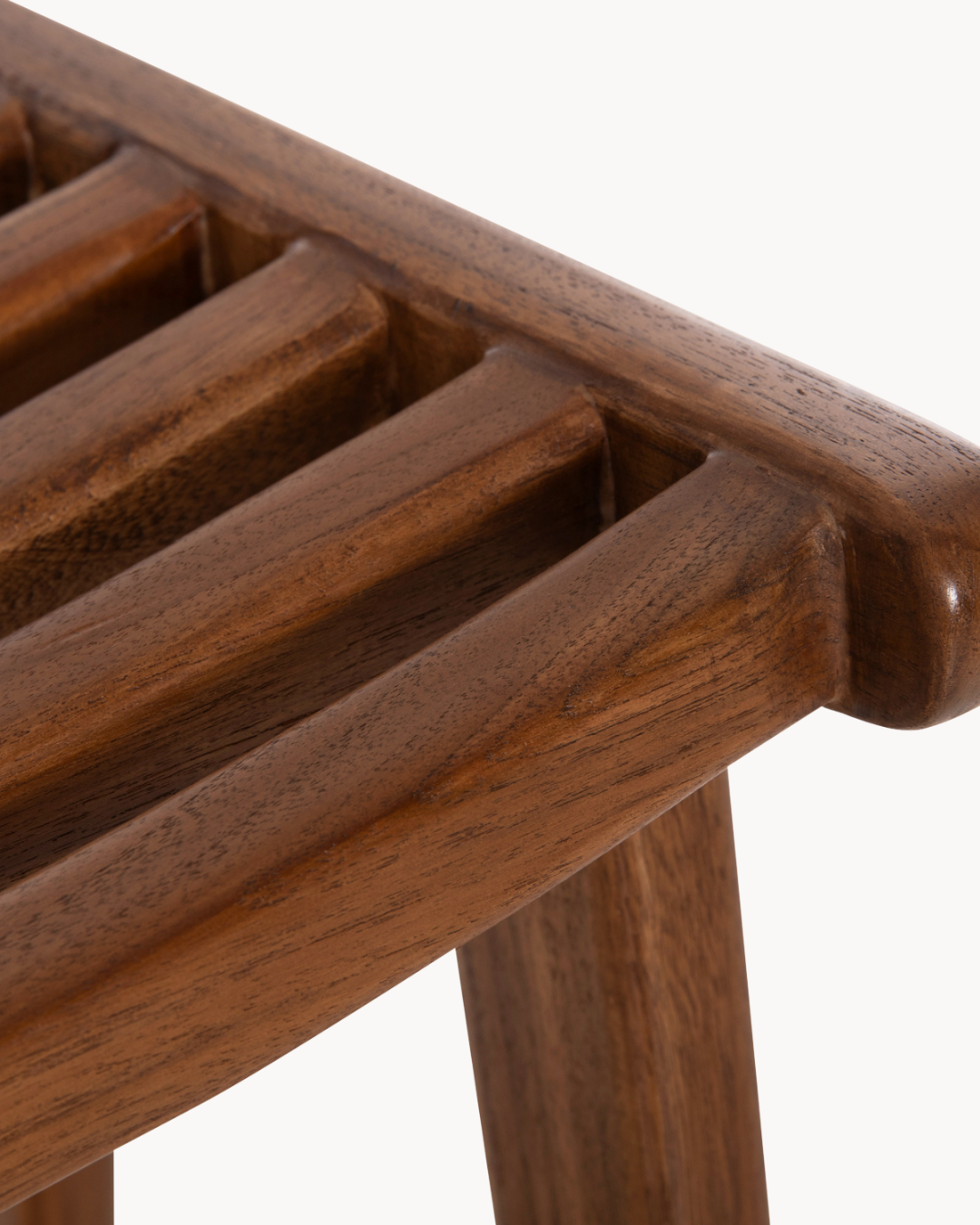 Minimal Σκαμπό Μπαρ από Μασίφ Teak σε Καρυδί 72.5cm - Image 6