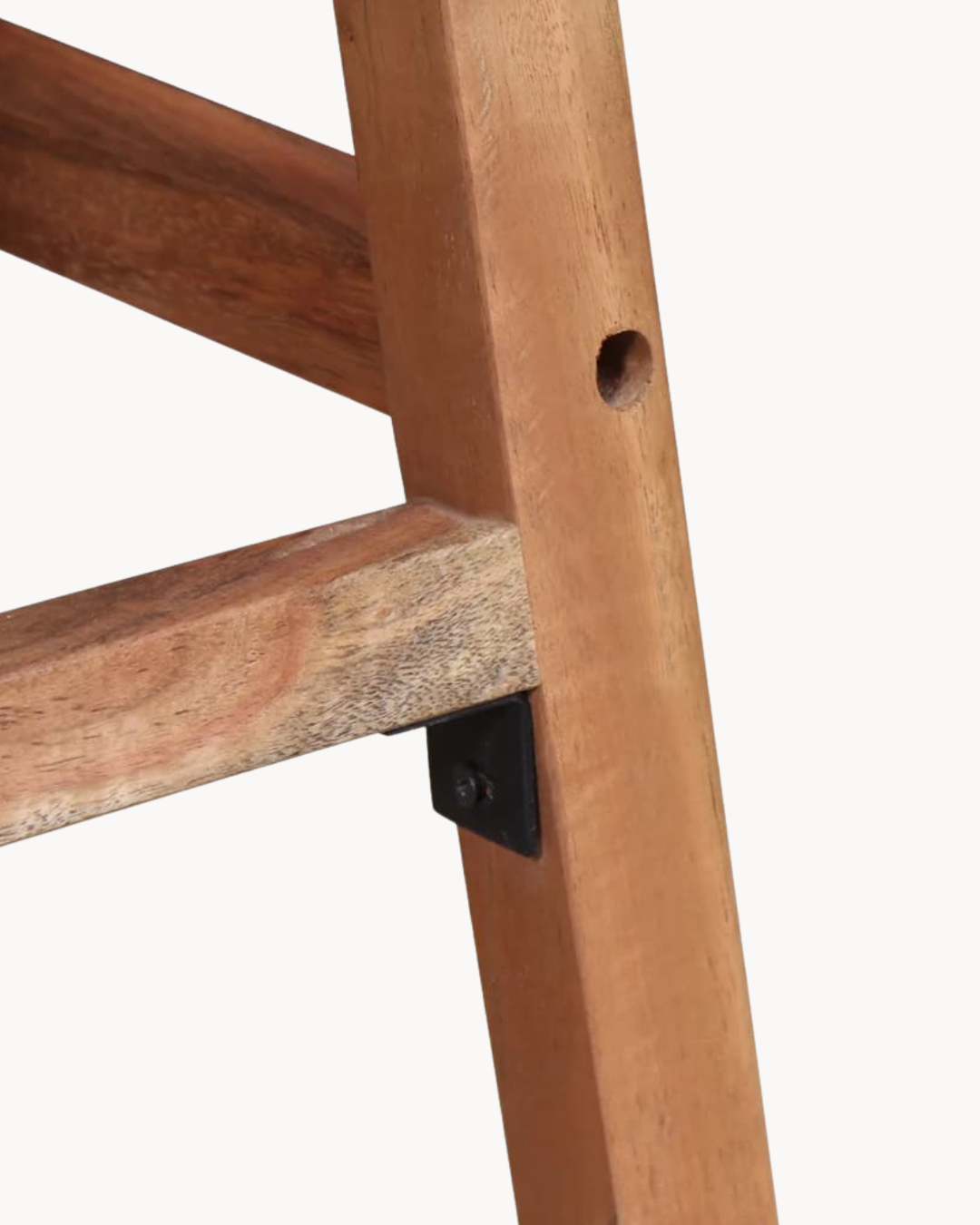 Scandi Σετ 2 Σκαμπό Μπαρ από Μασίφ Ξύλο Ακακίας 76cm - Image 5