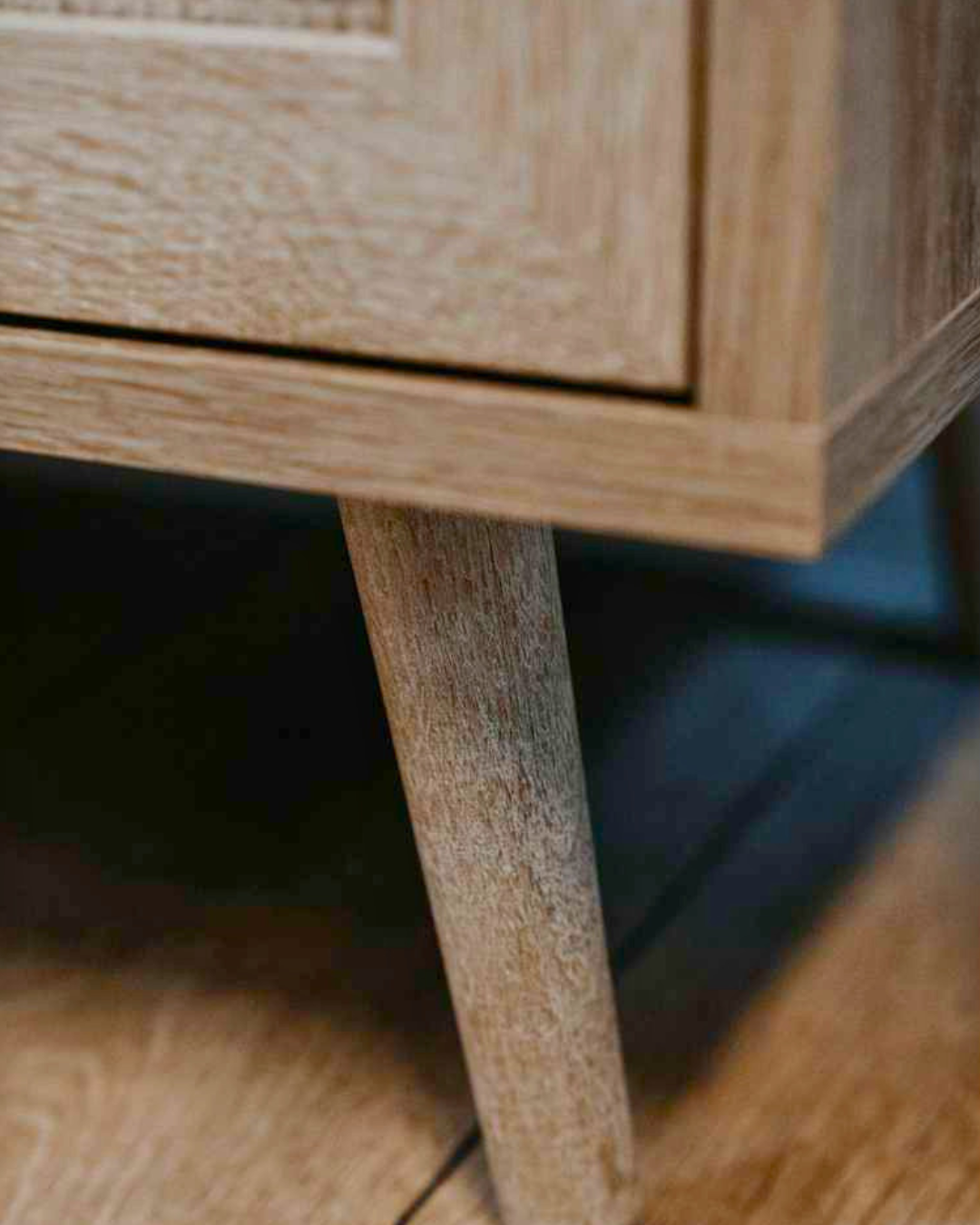 Boho Συρταριέρα Με 3 Rattan Συρτάρια 80x40x80εκ φυσικό - Image 5