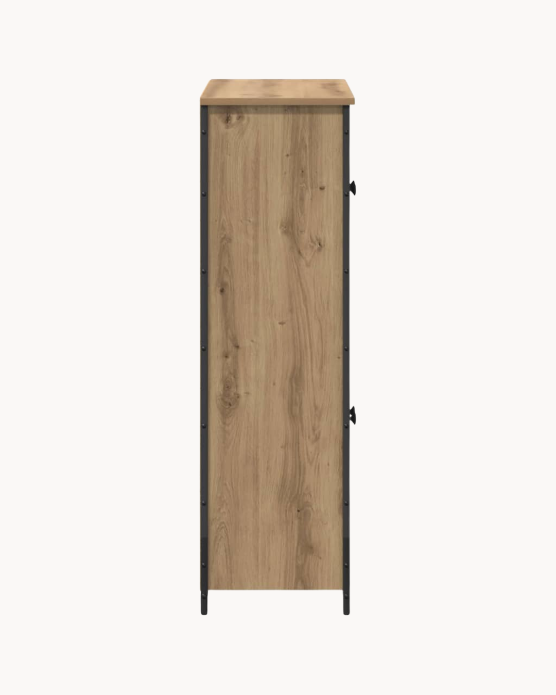 Minimal Μοντέρνα Βιτρίνα Αποθήκευσης 62cm με 4 Πόρτες & Ράφια Φυσικό - Image 5
