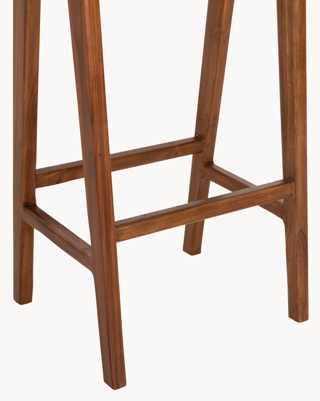Minimal Σκαμπό Μπαρ από Μασίφ Teak σε Καρυδί 72.5cm - Image 7