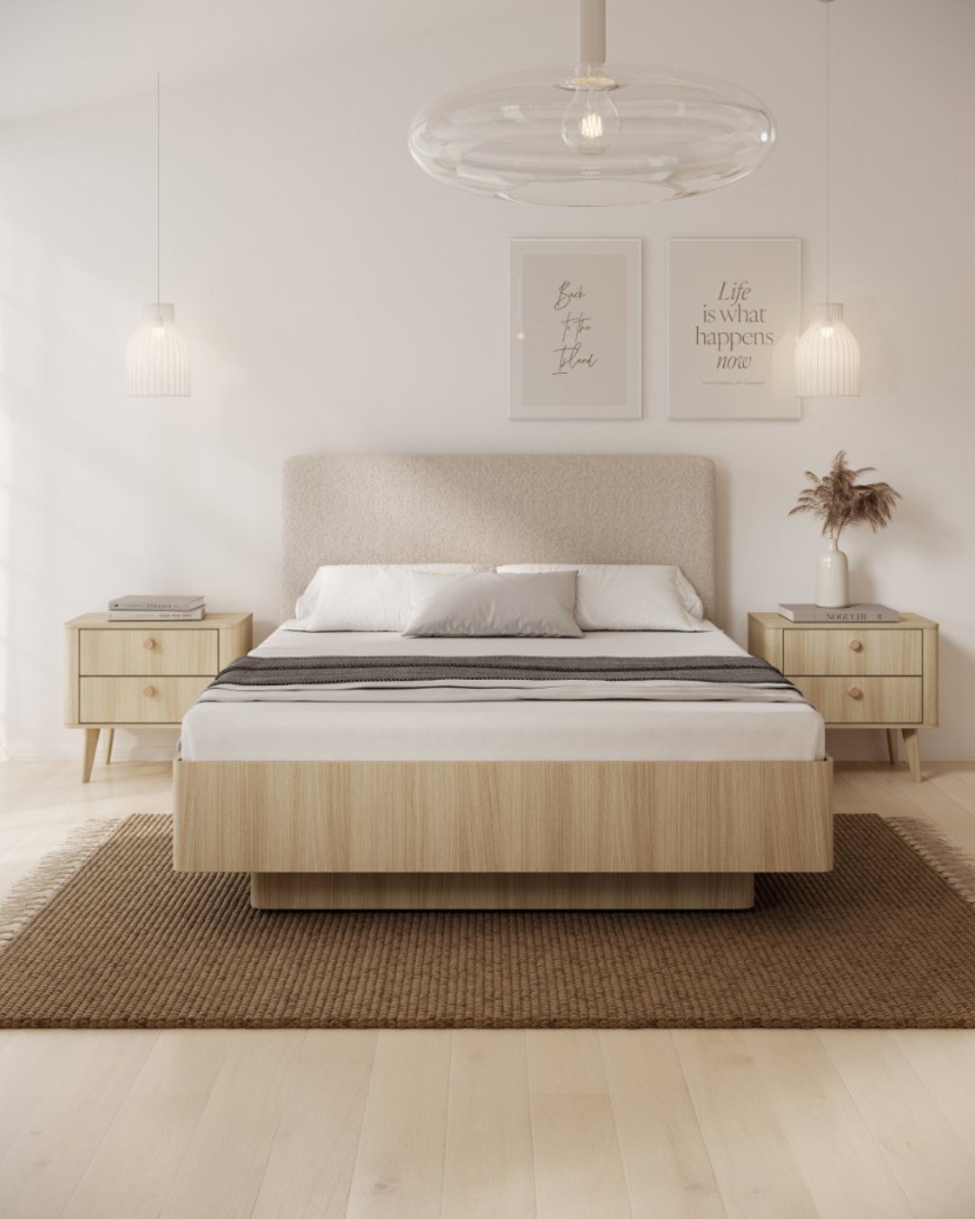 Scandi Modern Κομοδίνο 63,2x38x57,3εκ Φυσικό - Image 4