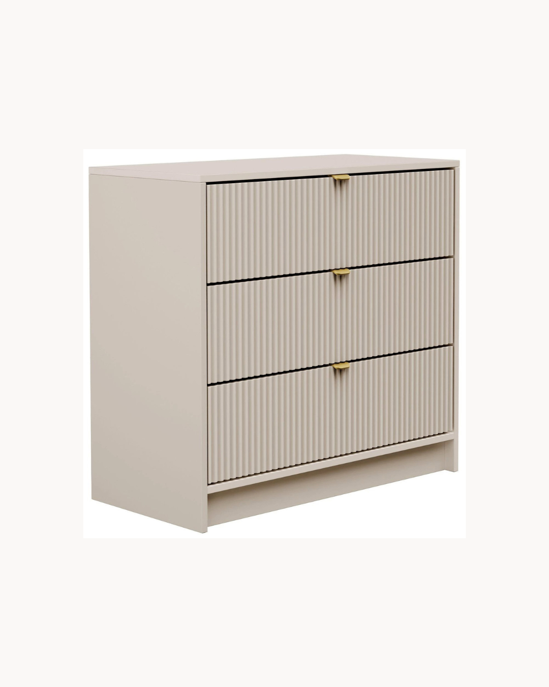 Minimal Μοντέρνα Συρταριέρα 3SZ 80x40x75εκ Μπεζ - Image 3