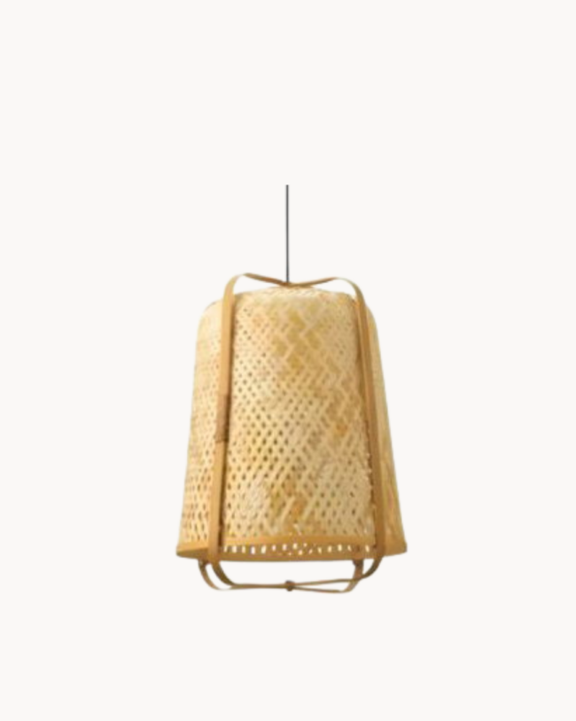 Modern Φωτιστικό Οροφής από Bamboo 40x40x53 εκ. Φυσικό