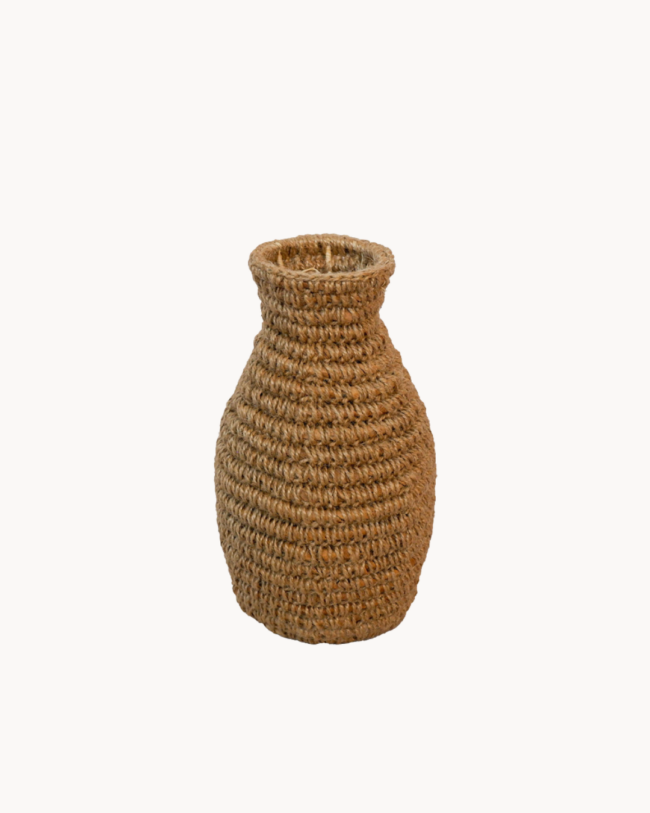 Organic Διακοσμητικό Βάζο από Sisal 20x20x33 εκ. Φυσικό