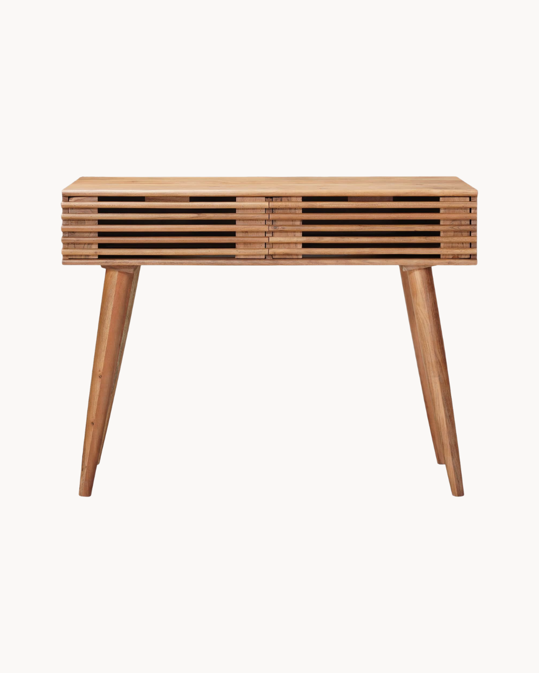 Modern Γραφείο από Μασίφ Ξύλο Ακακίας 100cm φυσικό - Image 3