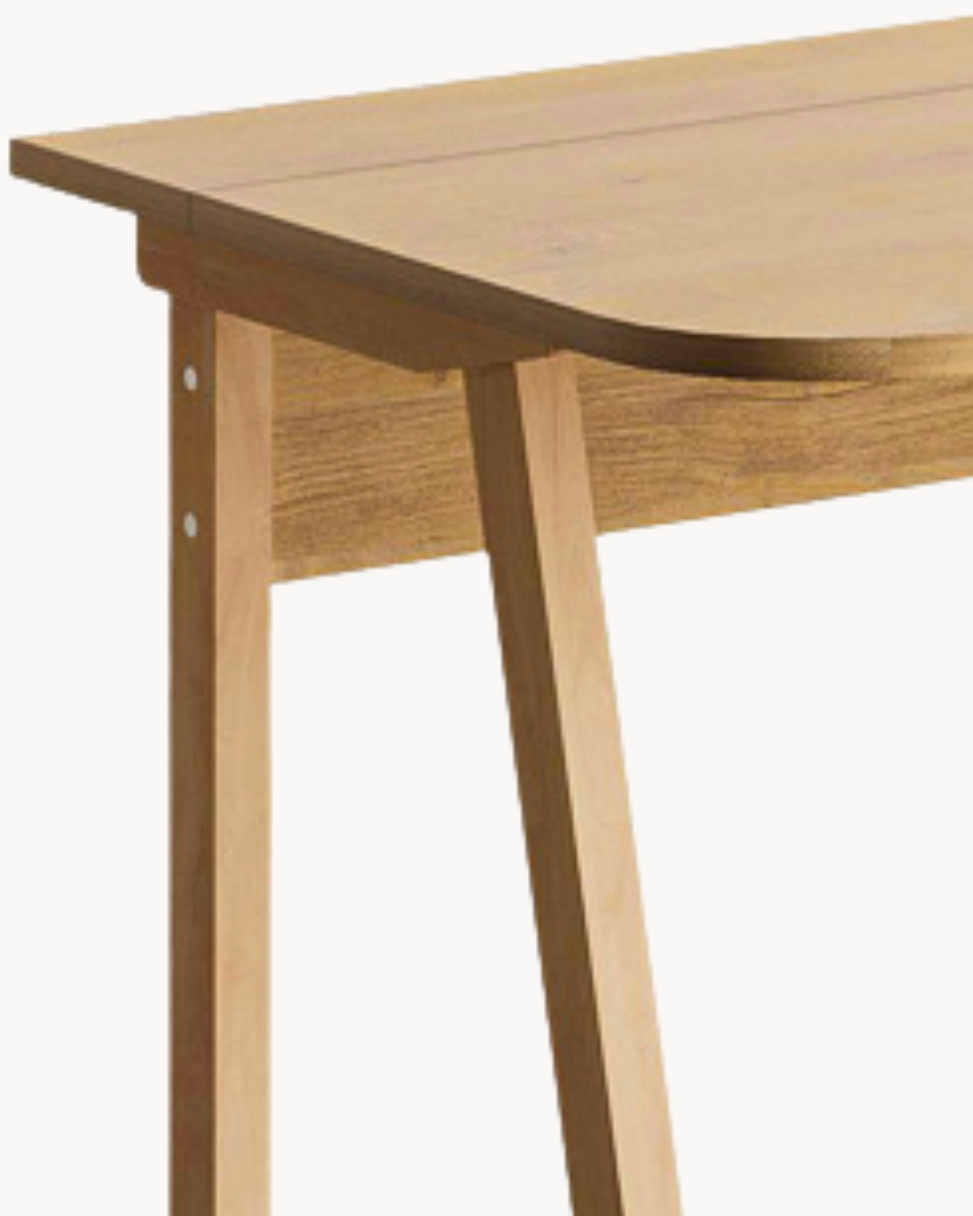 Modern Γραφείο Εργασίας με Ξύλινα Πόδια 120cm φυσικό - Image 3