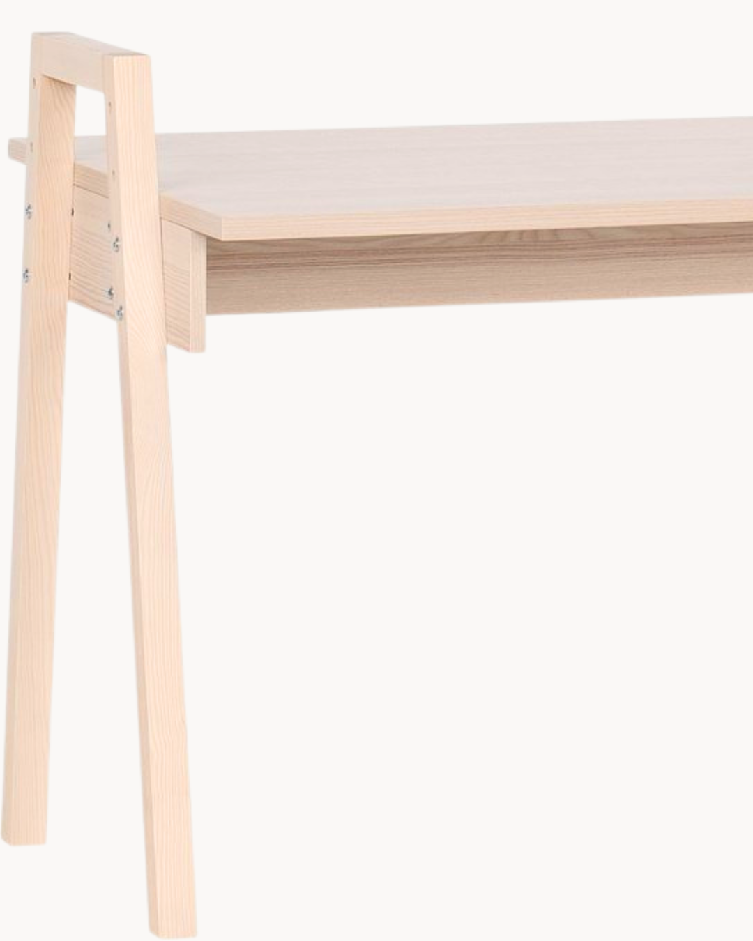 Scandinavian Γραφείο με Μασίφ Ξύλινα Πόδια 128cm Φυσικό - Image 3