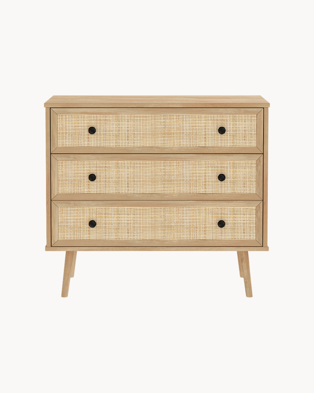 Boho Συρταριέρα Με 3 Συρτάρια 90x39x79εκ φυσικό - Image 3