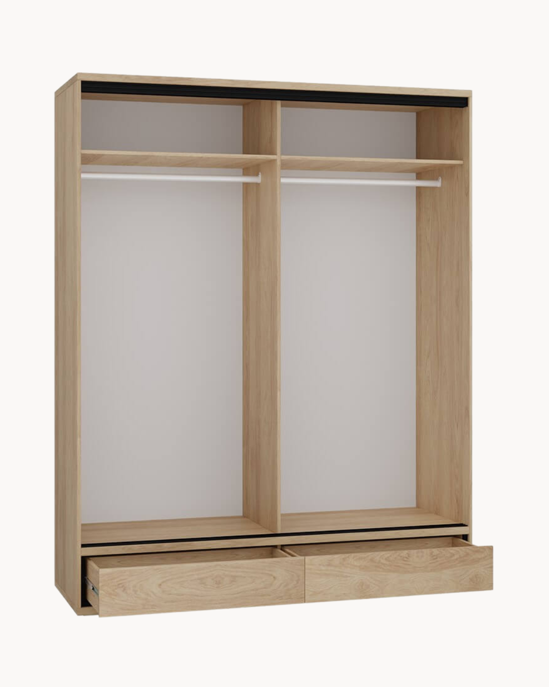 Modern Minimal Συρόμενη Ντουλάπα 177 εκ. Φυσικό - Image 4