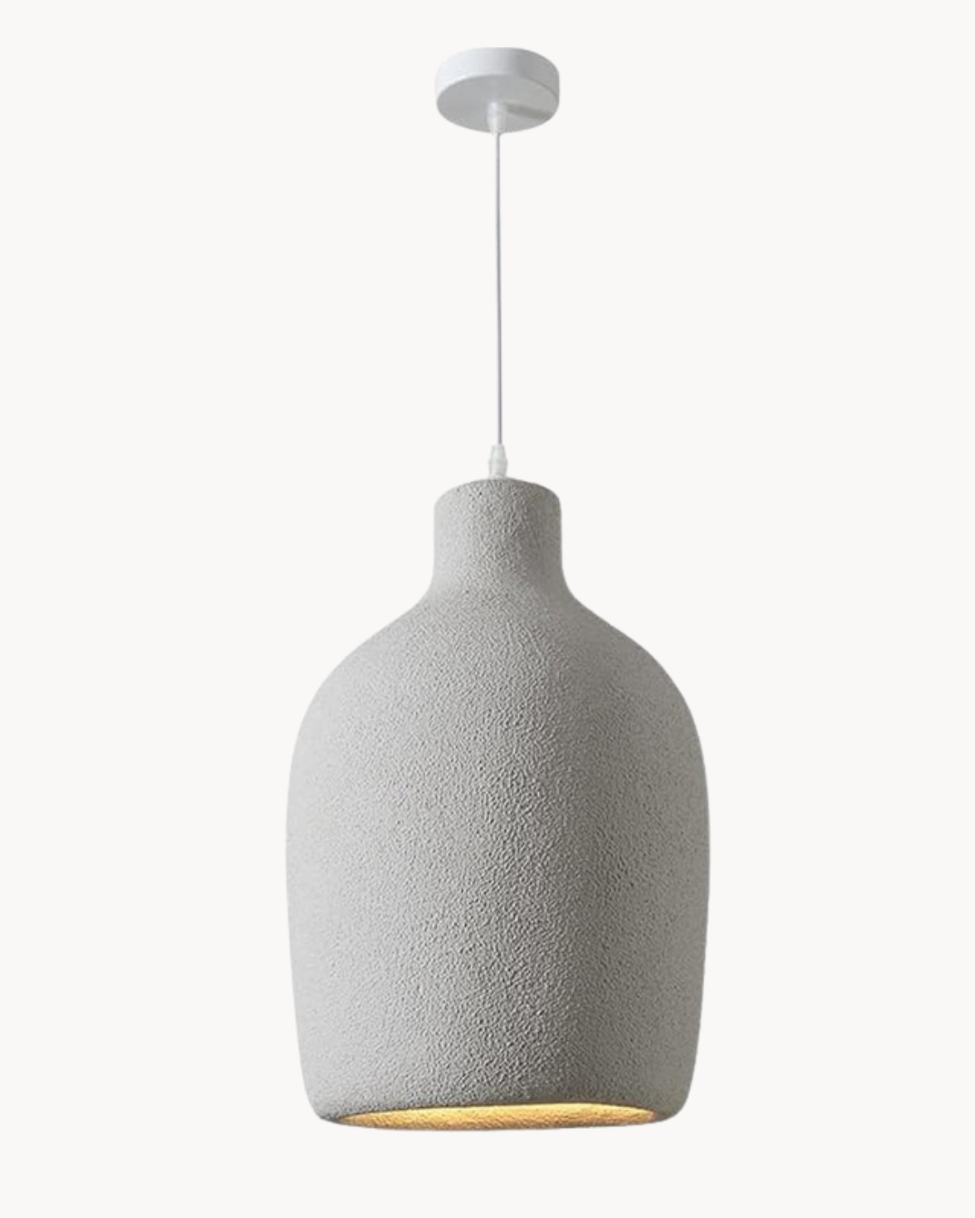 Cement-look Artistic Φωτιστικό Οροφής 30x30x46 εκ. Λευκό - Image 3