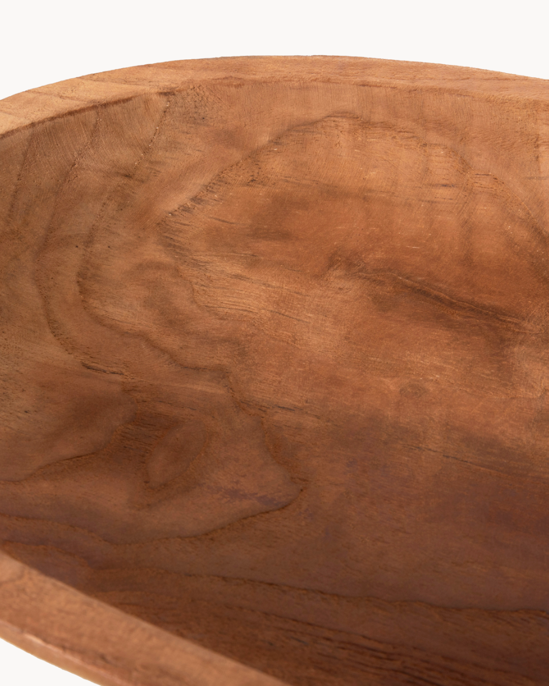 Organic Χειροποίητο Διακοσμητικό Μπολ από Ξύλο Teak 50,5x30x7 εκ. Φυσικό - Image 3